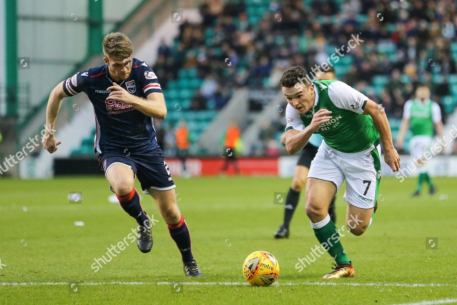 John Mcginn 7 Hibernian Pursues Ball Editorial Stock Photo - Stock ...