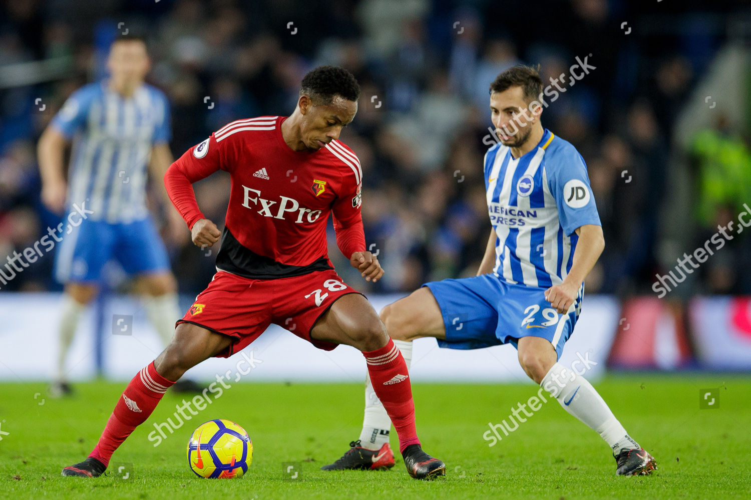 Andre Carrillo Watford Markus Suttner Brighton Editorial Stock Photo ...