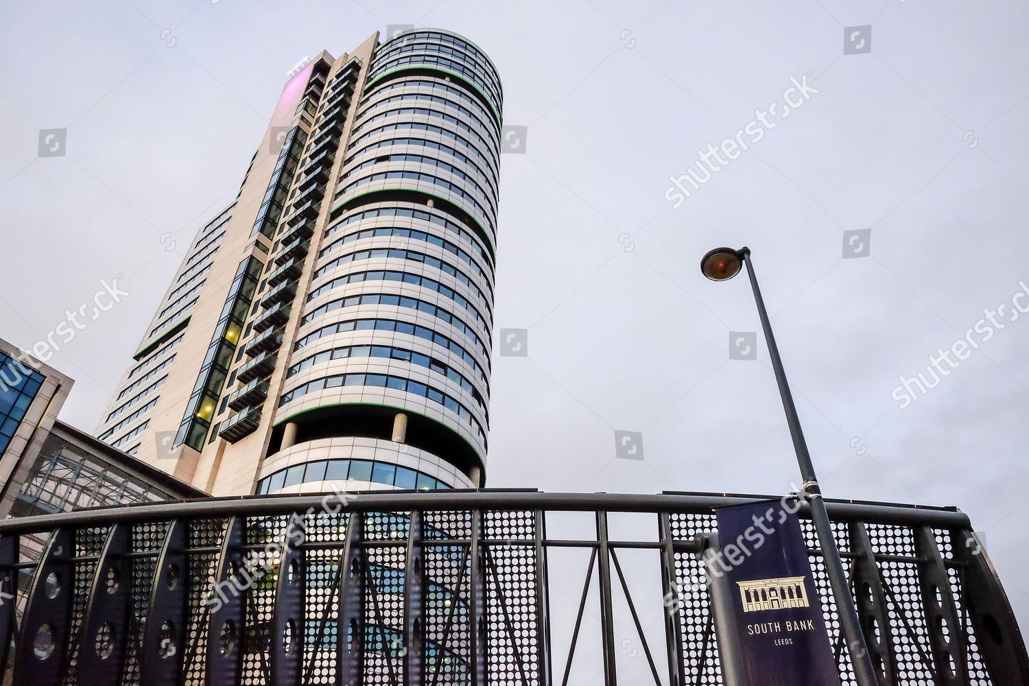 Wind Deflector Baffles Installed Around Bridgewater Editorial Stock