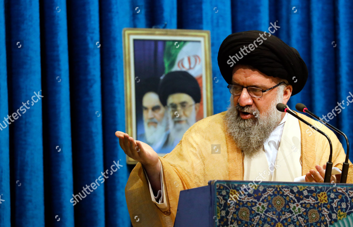 Iranian Ayatollah Ahmad Khatami Delivers His Editorial Stock Photo 