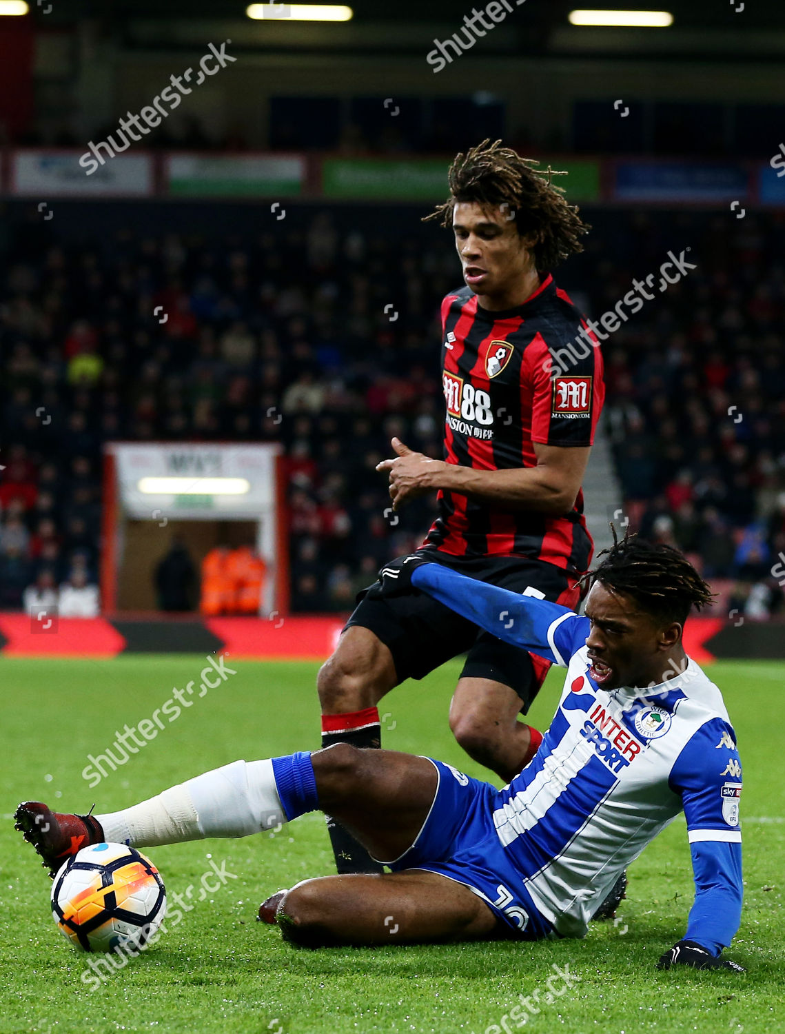 Ivan Toney Wigan Athletic Nathan Ake Editorial Stock Photo - Stock ...