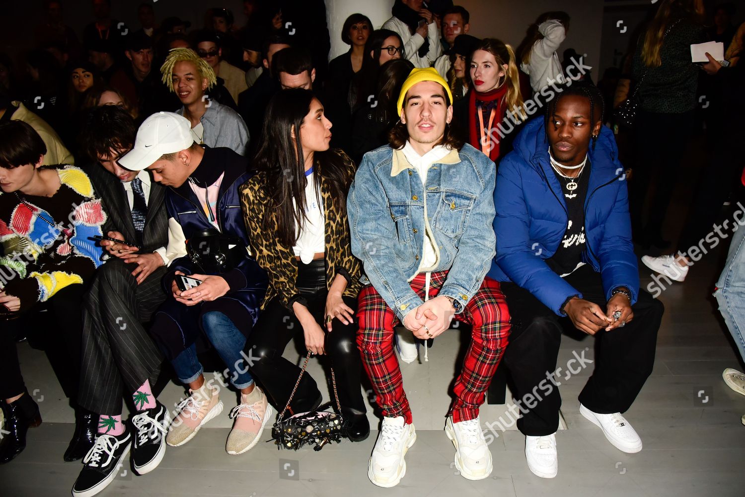 Hector Bellerin on the front row during the Alex Mullins London
