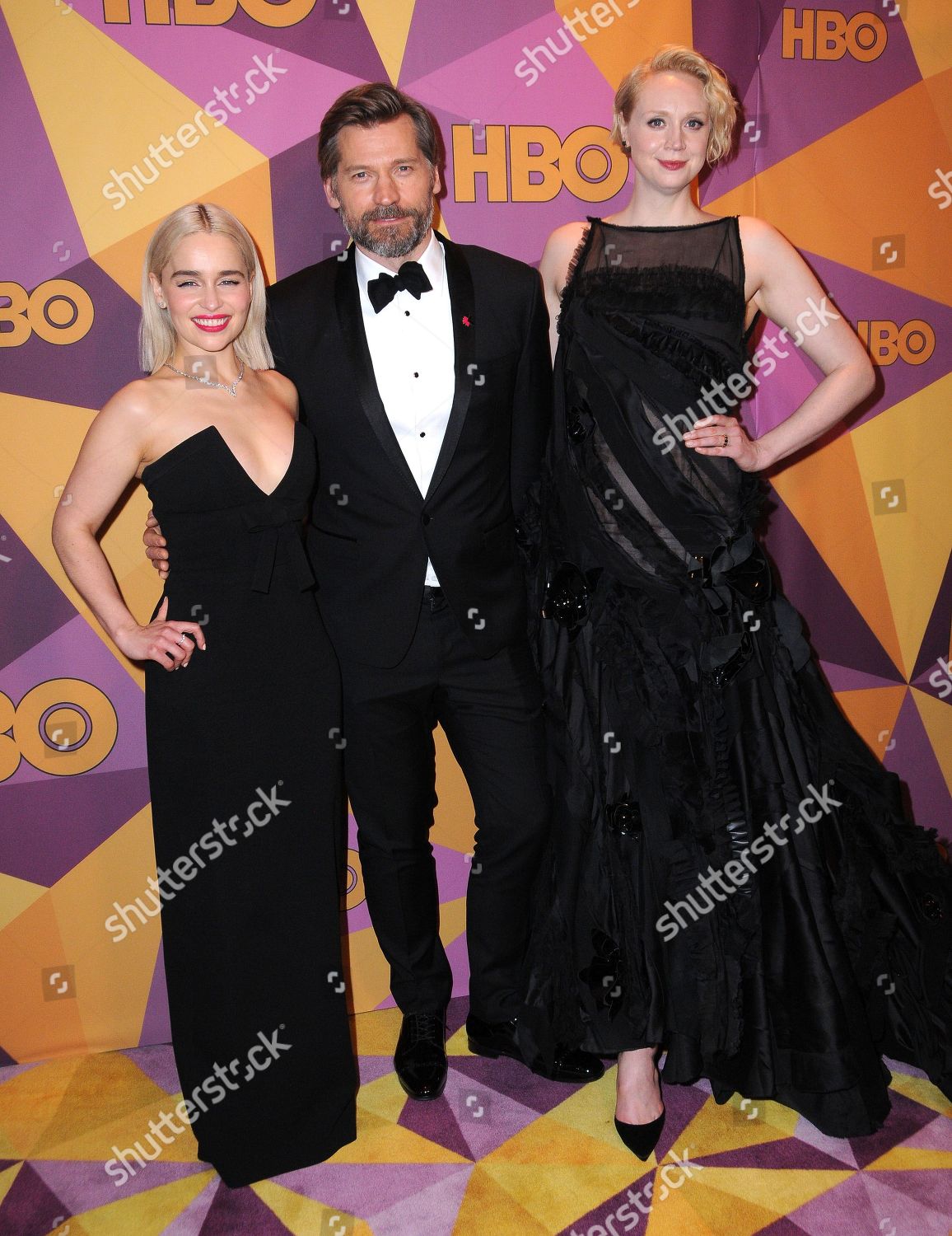 Emilia Clarke Nikolaj Costerwaldau Gwendoline Christie Editorial Stock ...