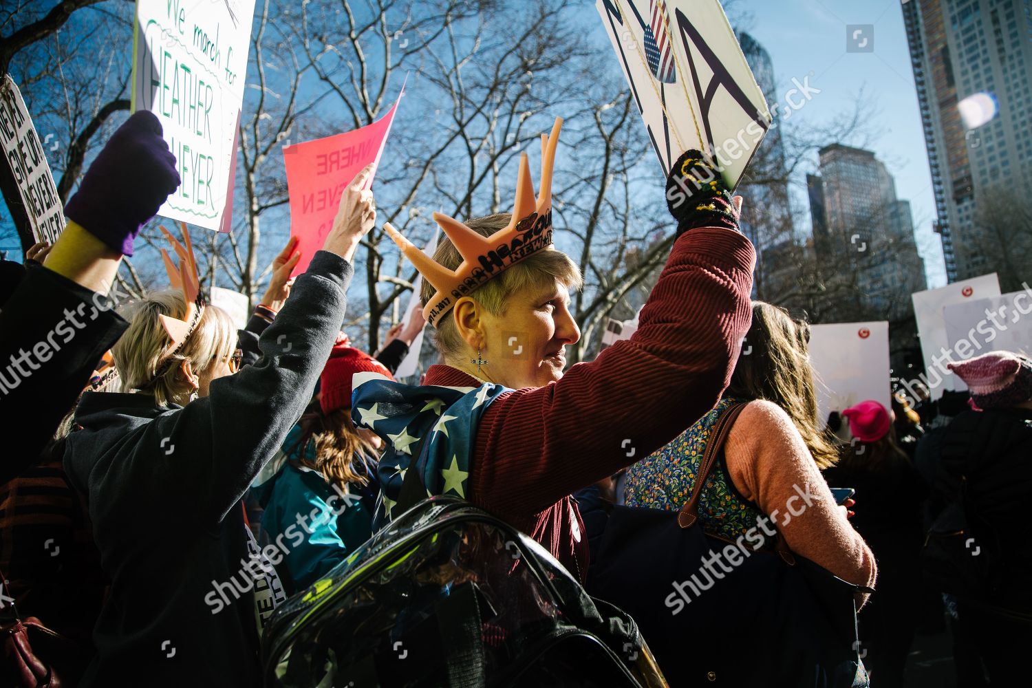 People Gather Womens March New York Editorial Stock Photo Stock Image