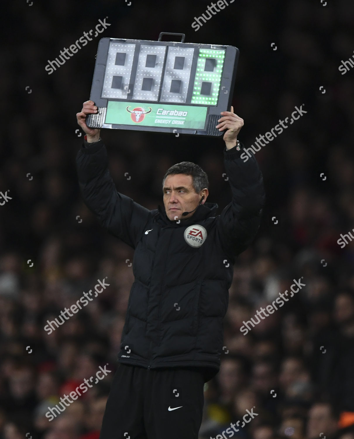 Fourth Offcial Andre Marriner Holds Substitutes Editorial Stock Photo ...