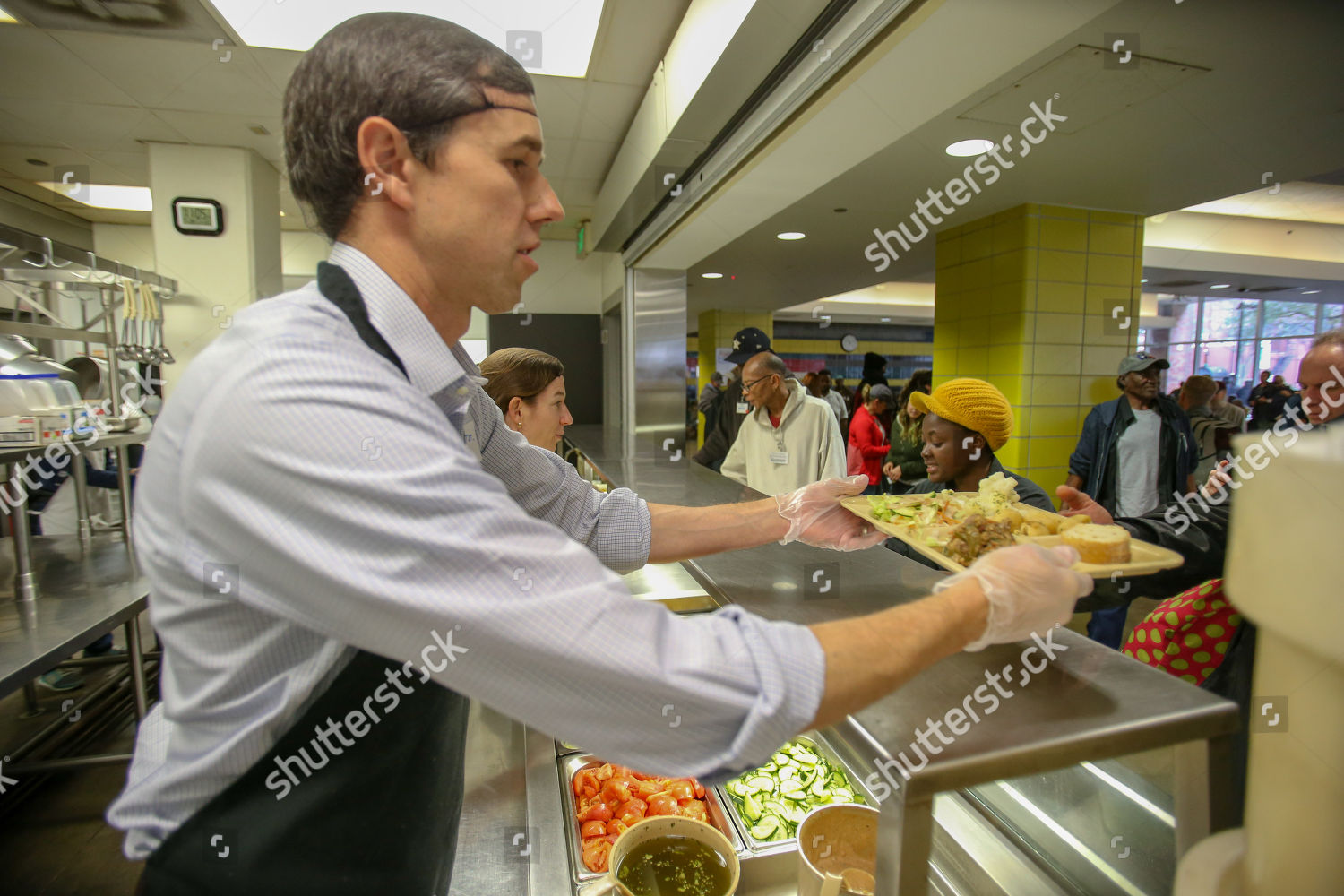 Rep Beto Orourke Dtexas Serves Warm Meal Editorial Stock Photo Stock Image Shutterstock