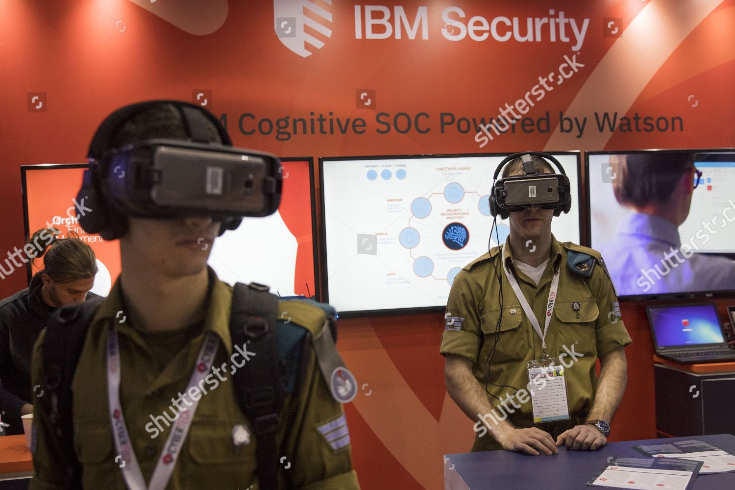 Israeli Soldiers Visiting Ibm Booth Use Vr Editorial Stock Photo Stock Image Shutterstock
