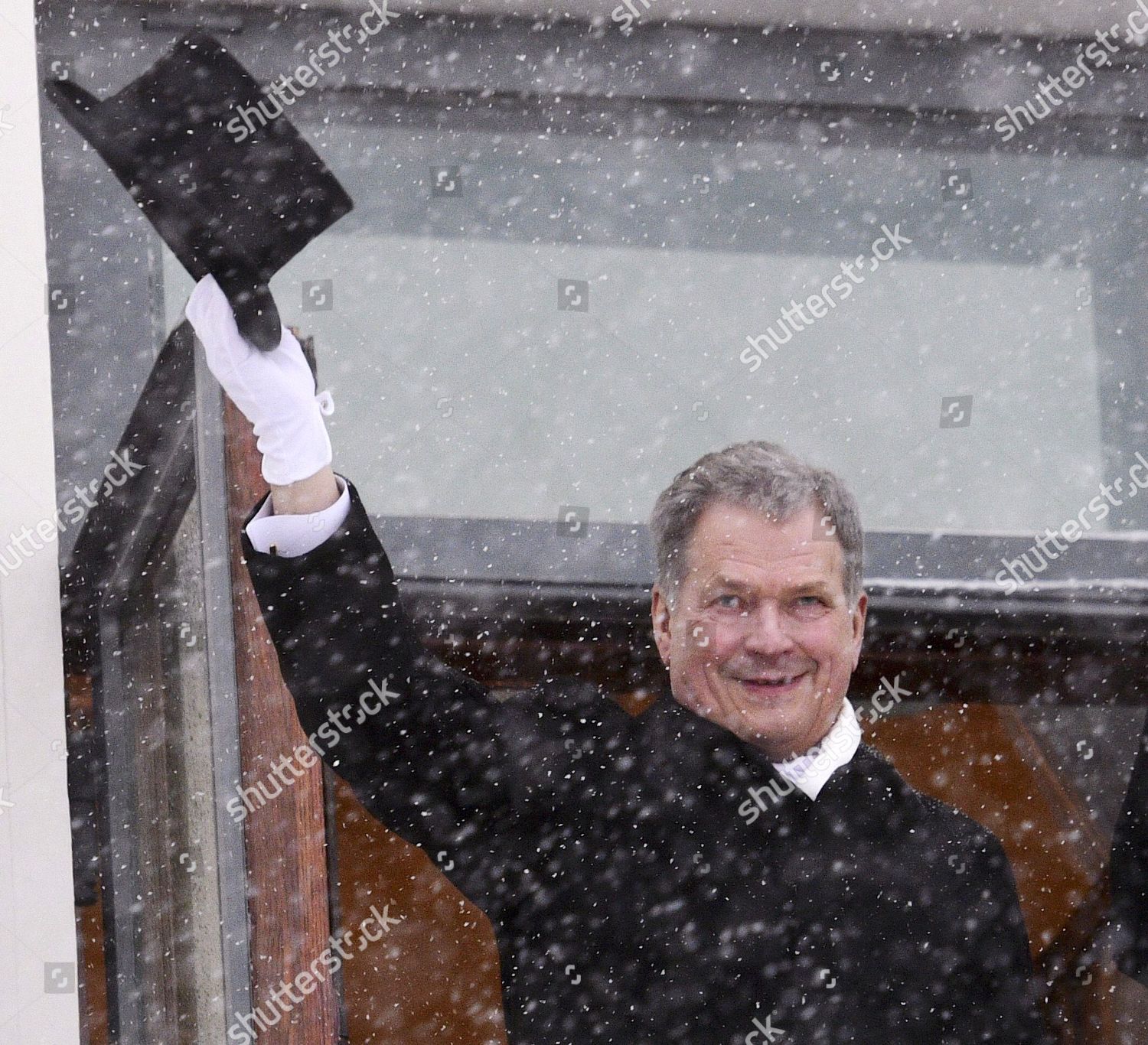 Reelected Finnish President Sauli Niinisto Greets Editorial Stock Photo ...