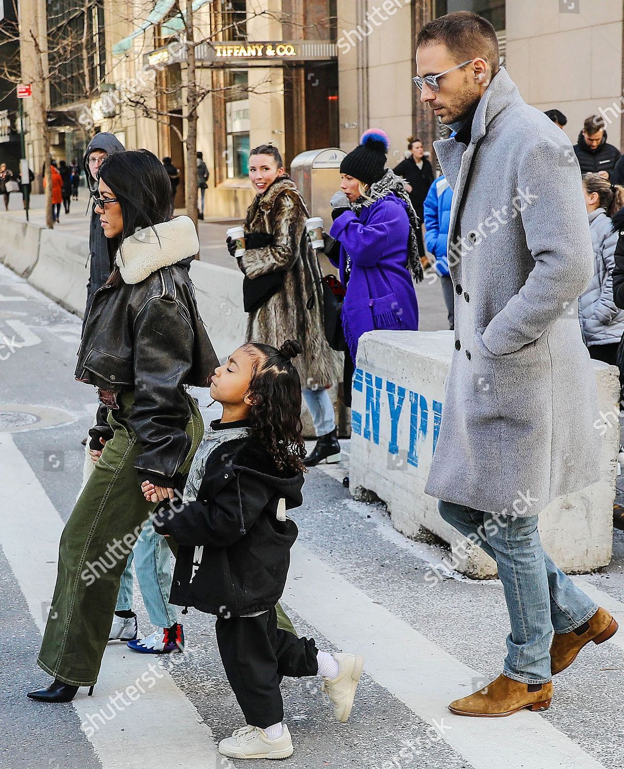Kourtney Kardashian And Simon Huck Kourtney Kardashian North West Simon Huck Editorial Stock Photo - Stock