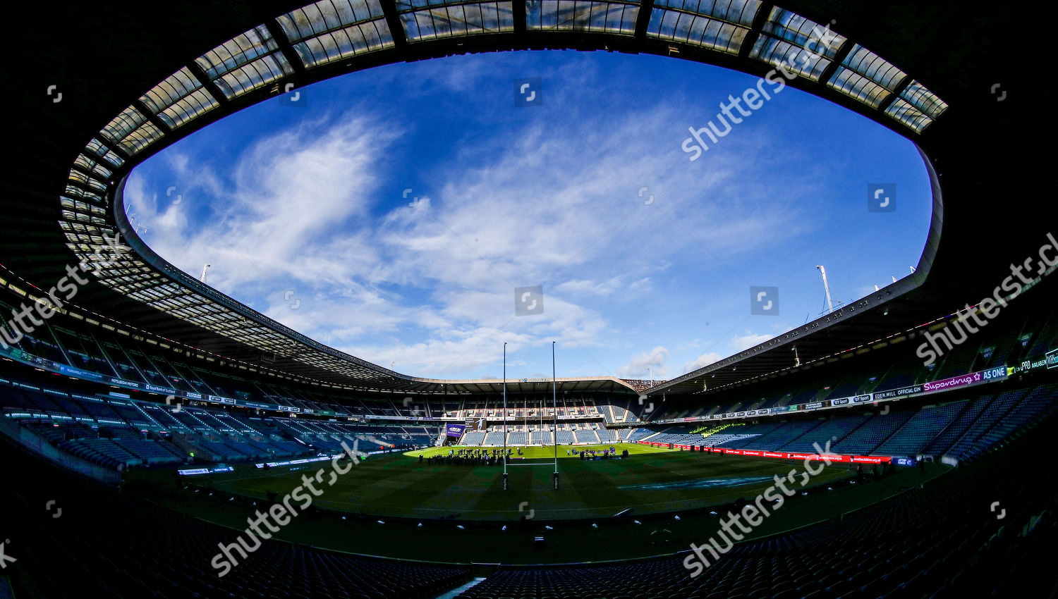 Scotland Vs France View Bt Murrayfield Editorial Stock Photo Stock