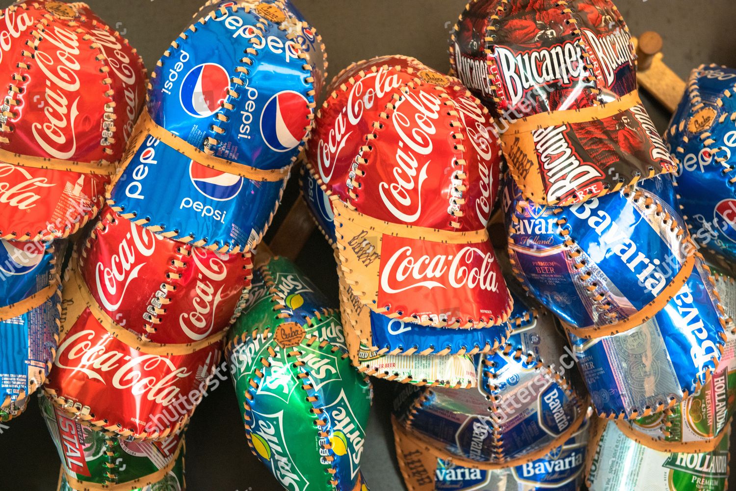 hat made out of beer cans