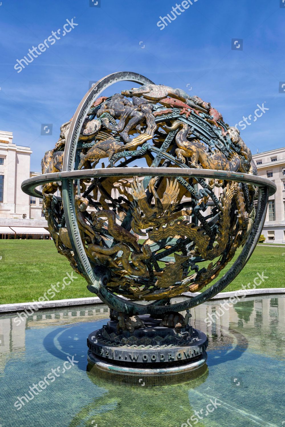 Wilson Globe Front Un Headquarters Palais Editorial Stock Photo - Stock ...