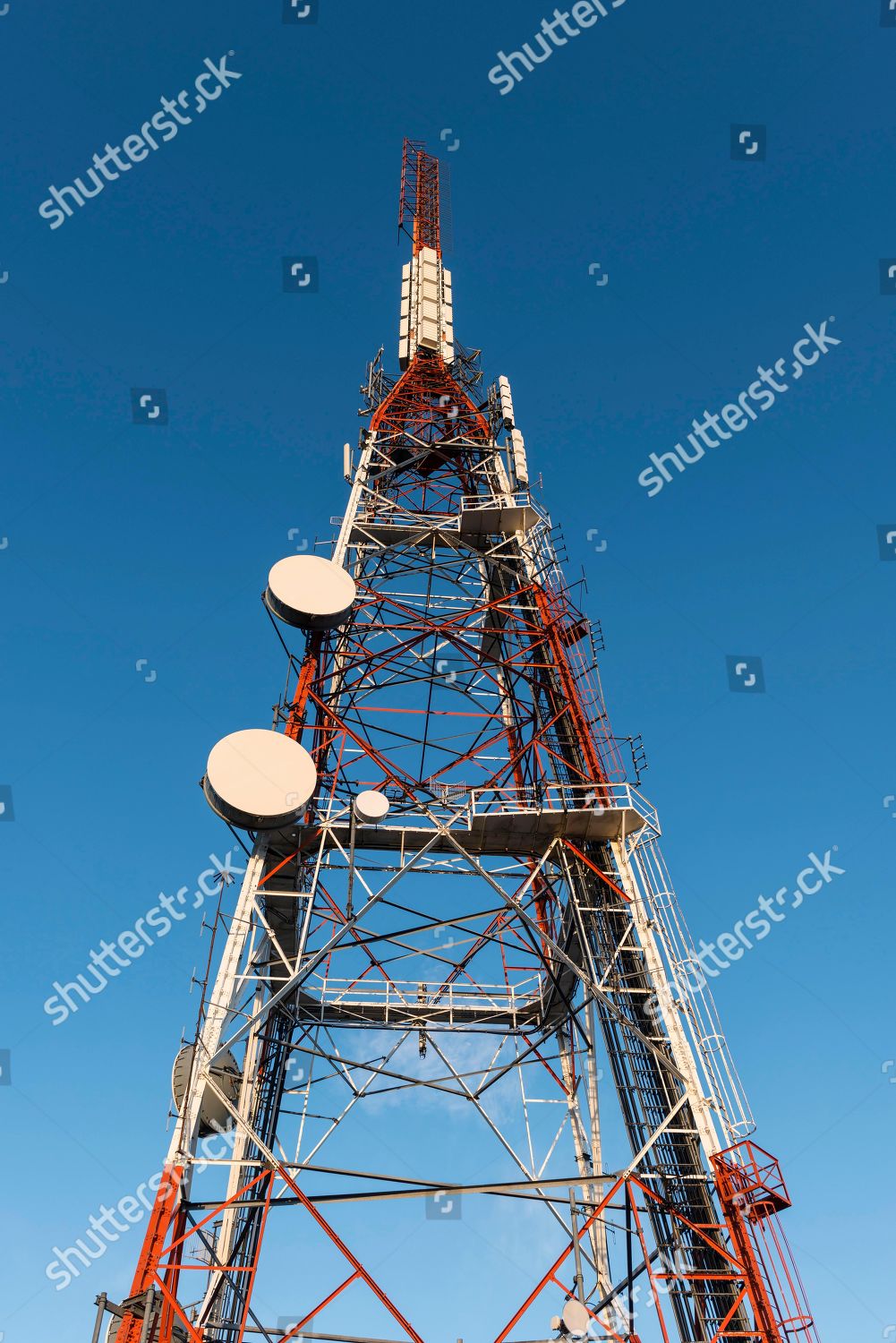Radio Tower Radio Dishes Antennas Mount Editorial Stock Photo Stock
