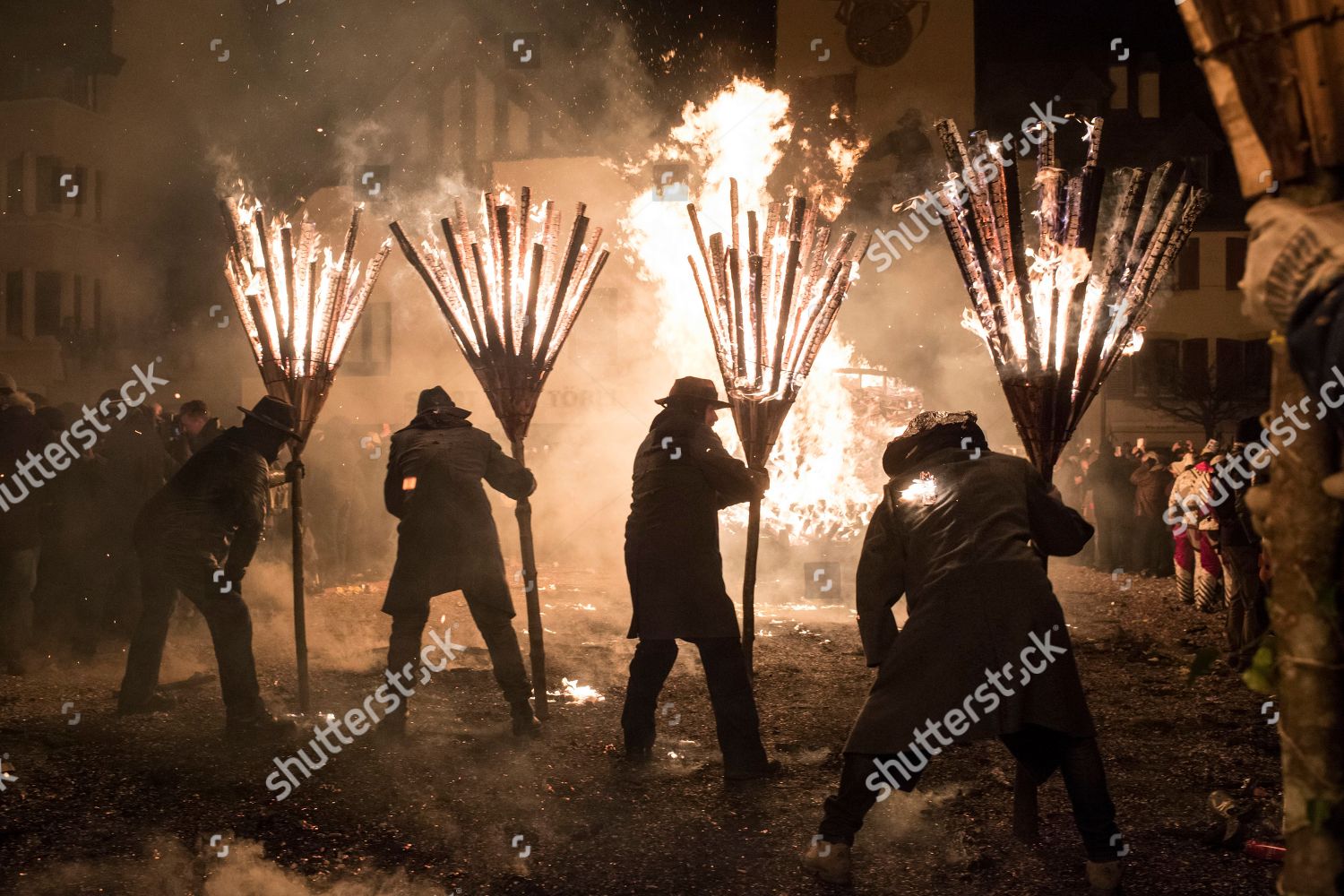 Men Walk Torchlight Procession Called Chienbaese Liestal Editorial Stock Photo Stock Image Shutterstock