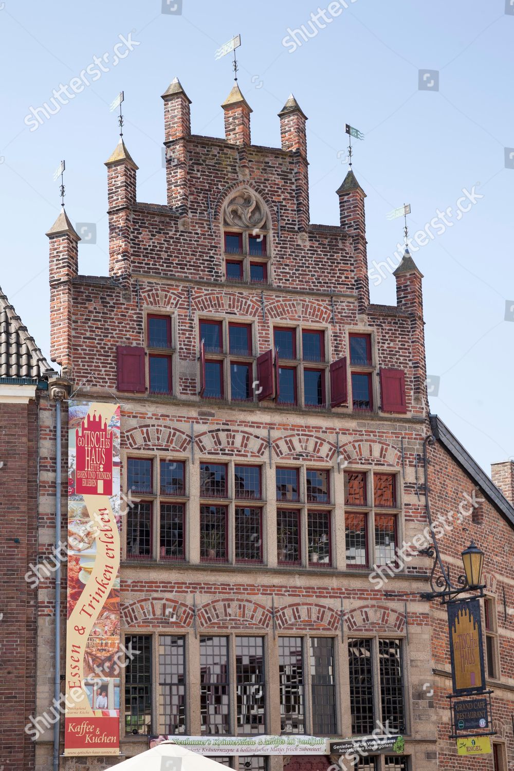 Gable Gothic House Restaurant Xanten Lower Rhine Editorial Stock