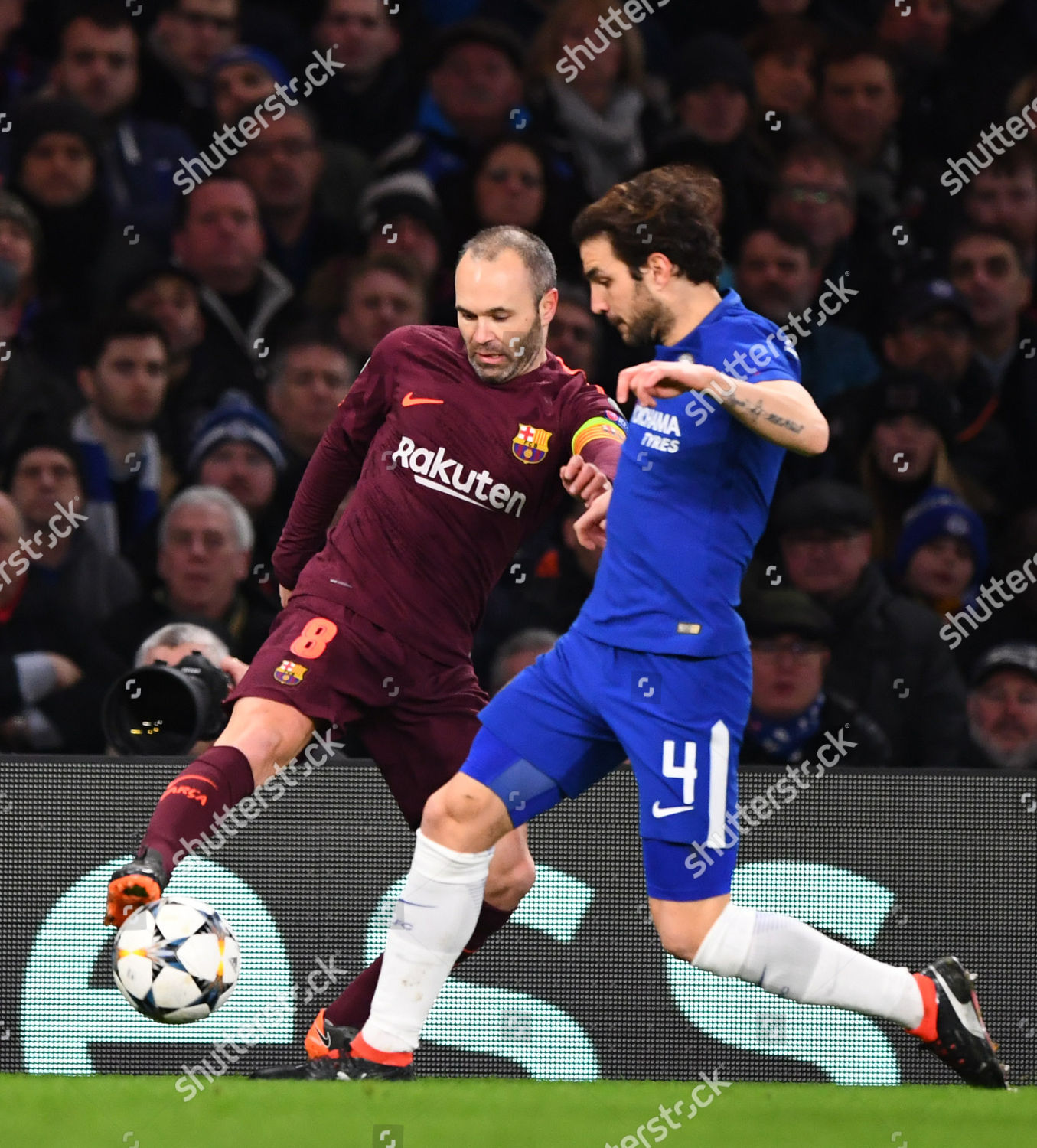 Andres Iniesta Fc Barcelona Cesc Fabregas Chelsea Editorial Stock Photo Stock Image Shutterstock