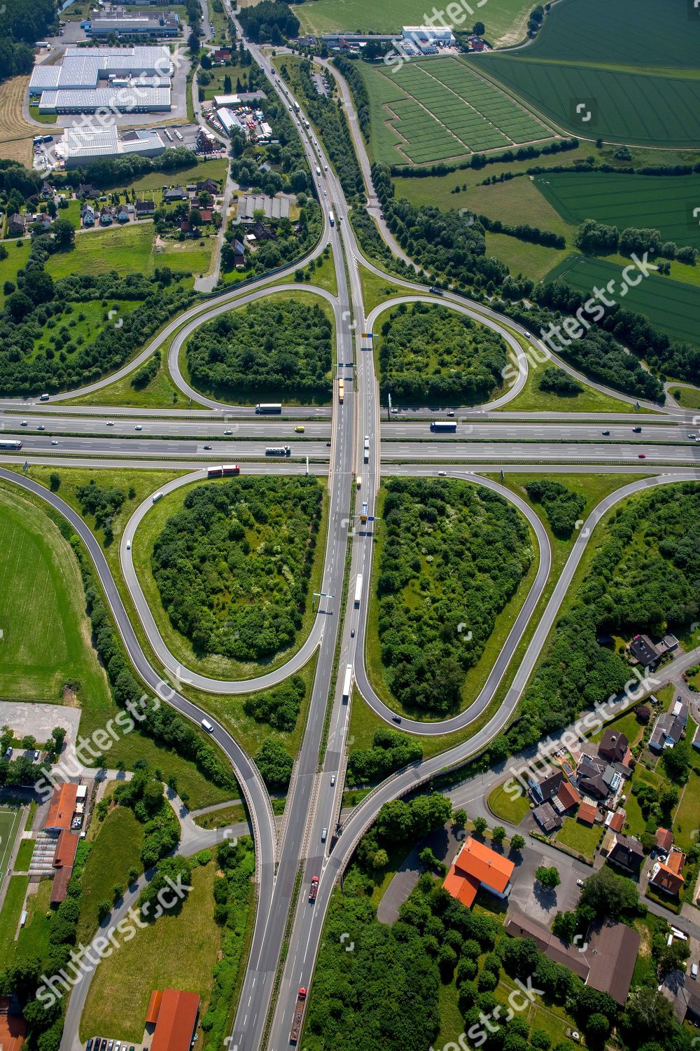 Motorway Intersection A2 Main Road B239 Editorial Stock Photo - Stock ...
