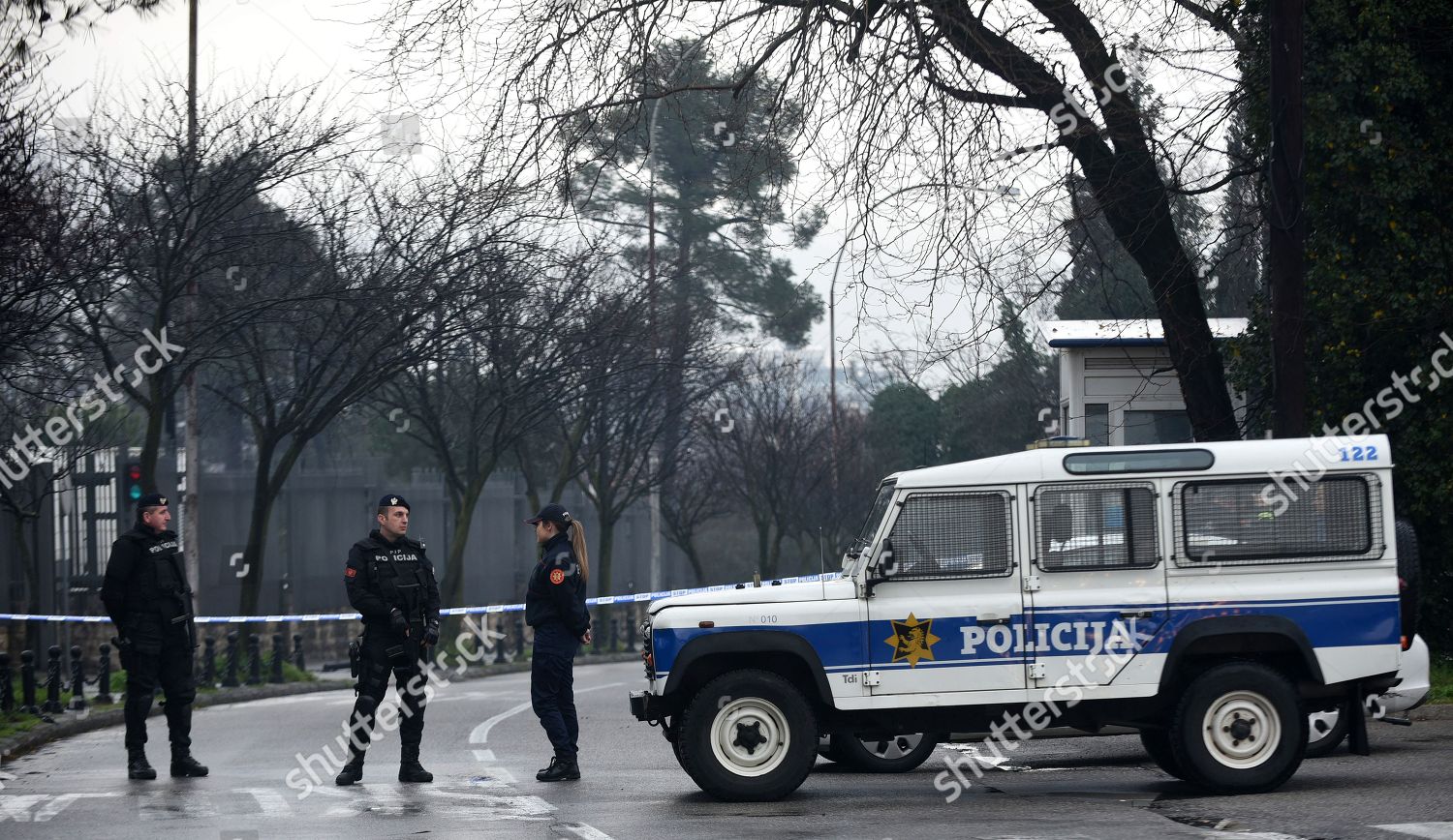 Montenegro Police Block Off Area Around Editorial Stock Photo - Stock ...