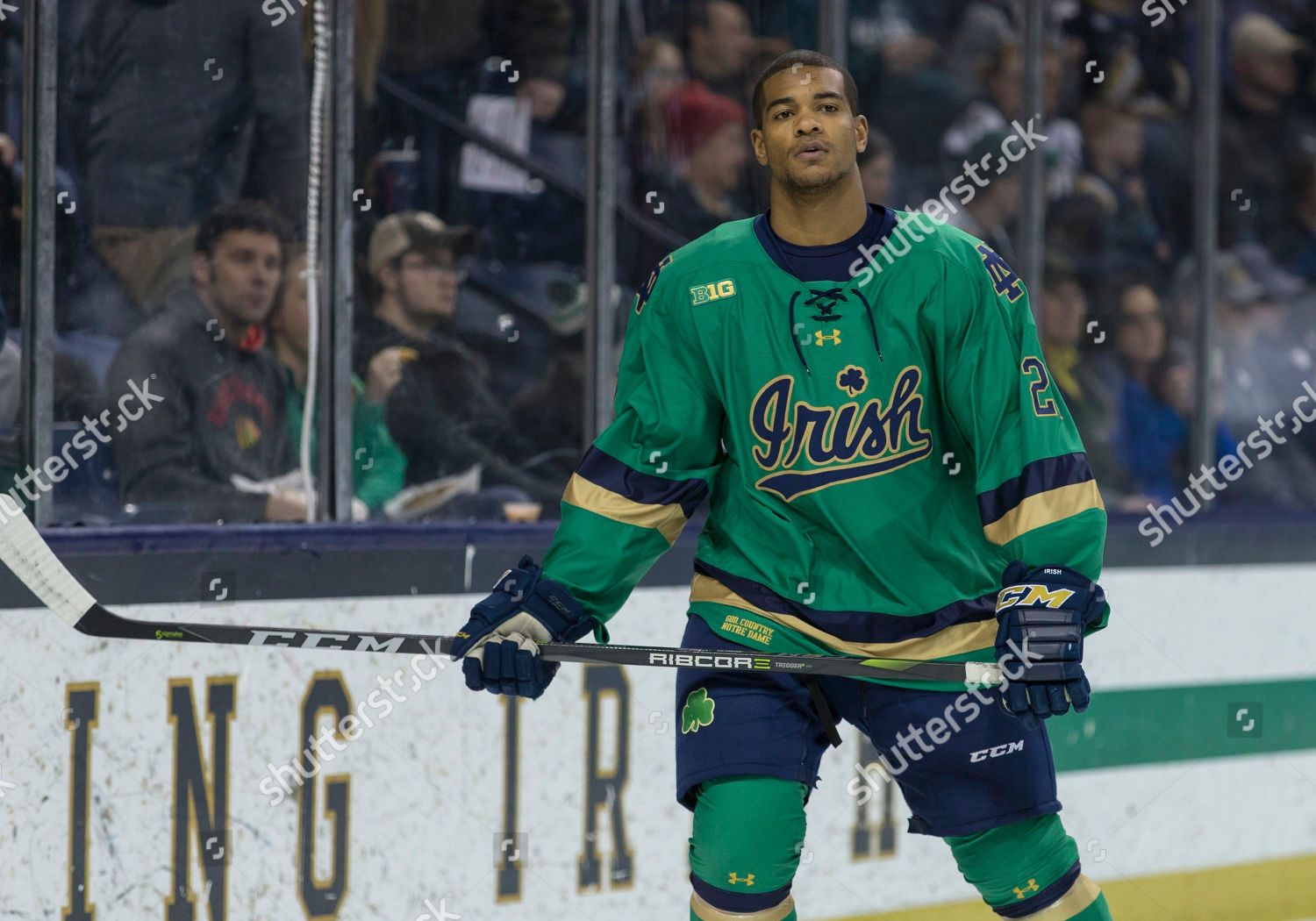 notre dame hockey jersey green