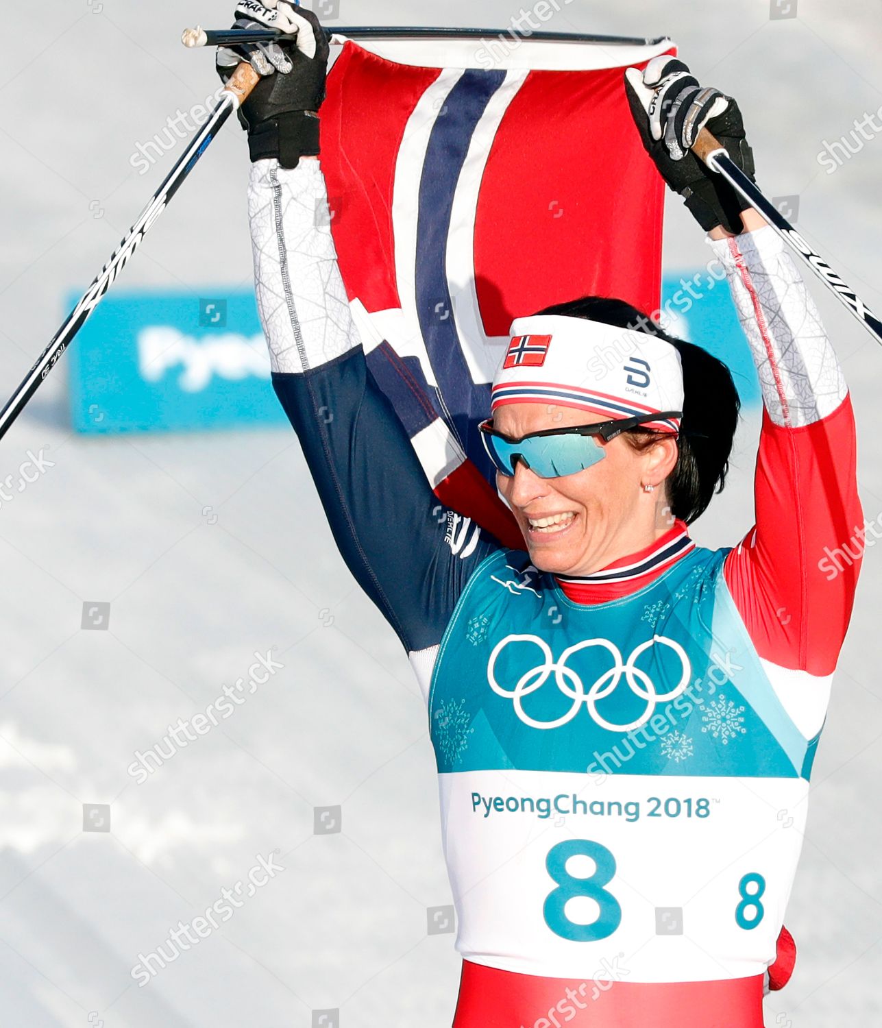 Marit Bjoergen Norway Celebrates Winning Womens Editorial Stock Photo ...