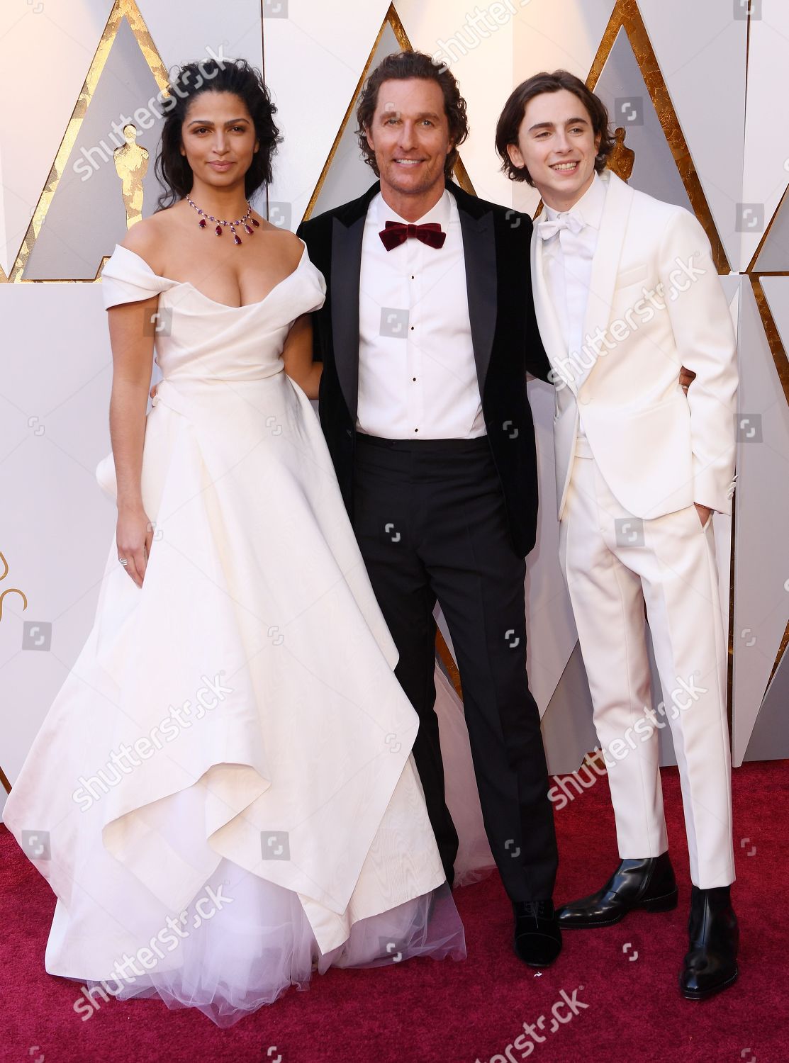 Camila Alves Matthew Mcconaughey Timothee Chalamet Editorial Stock