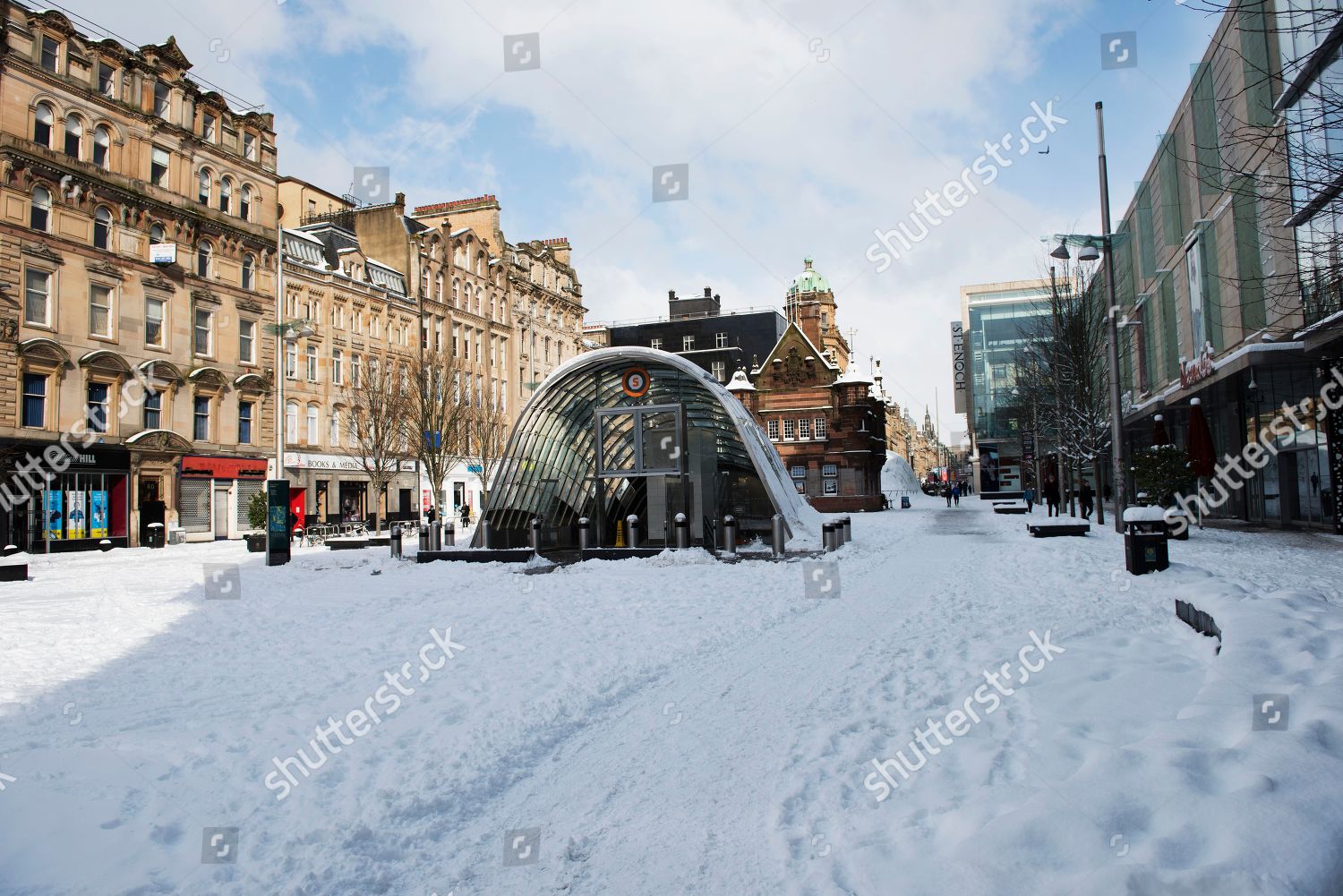 St Enoch Square Glasgow city centre looking deserted Editorial Stock Photo - Stock Image | Shutterstock