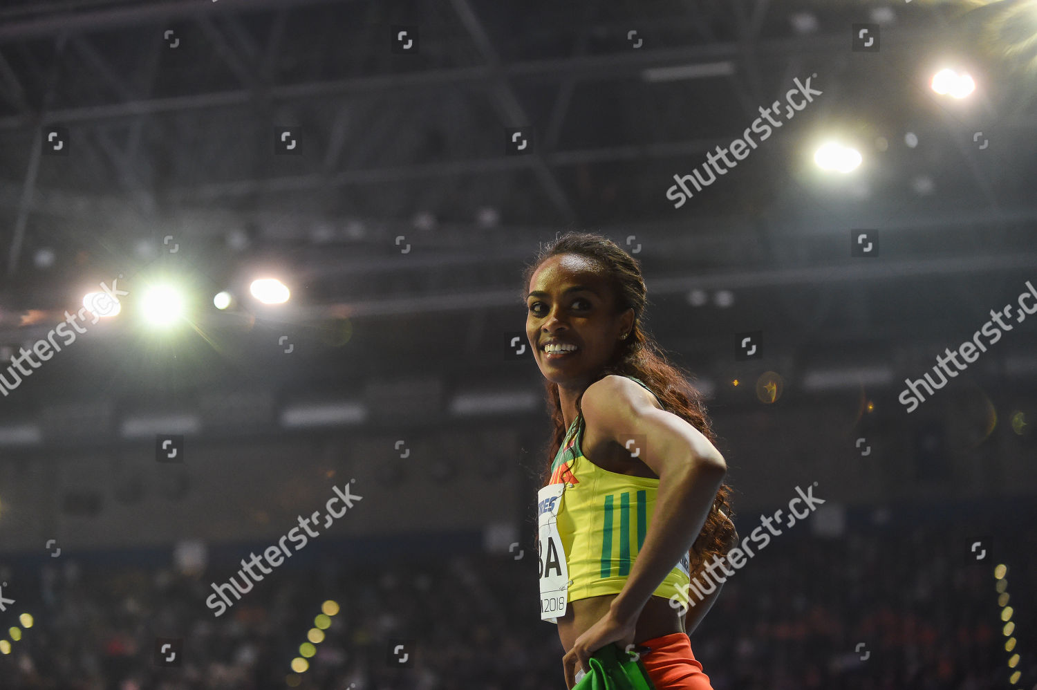 Genzebe Dibaba Ethiopia Winning 1500 Meter Editorial Stock Photo