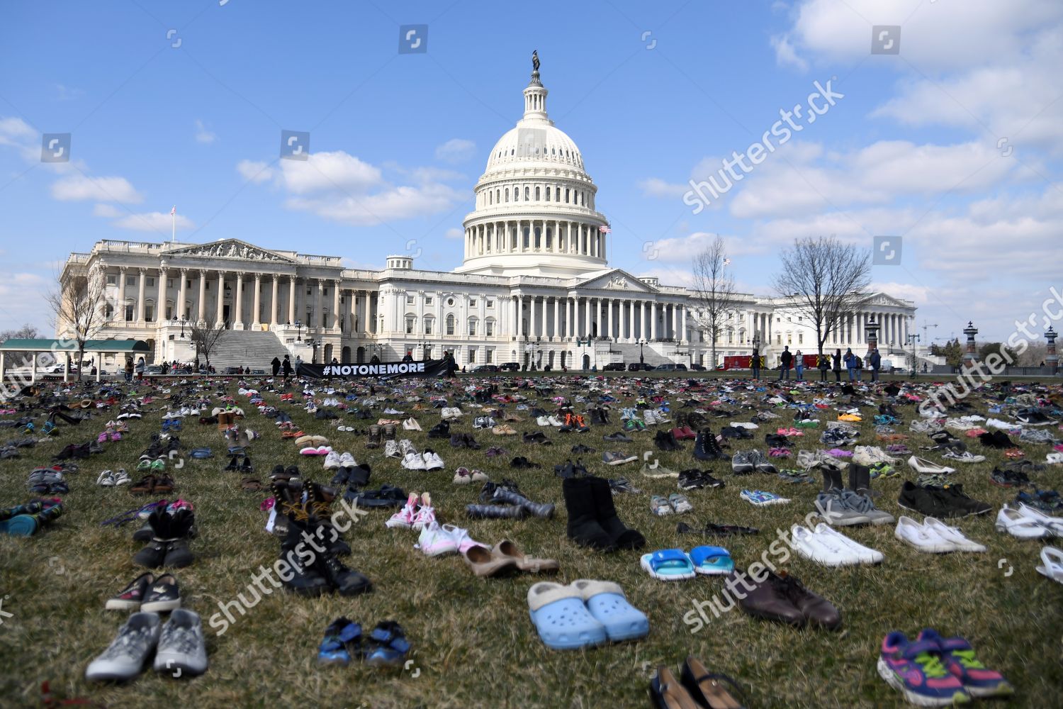 Shoes Representing Children Killed School Shootings Editorial Stock ...