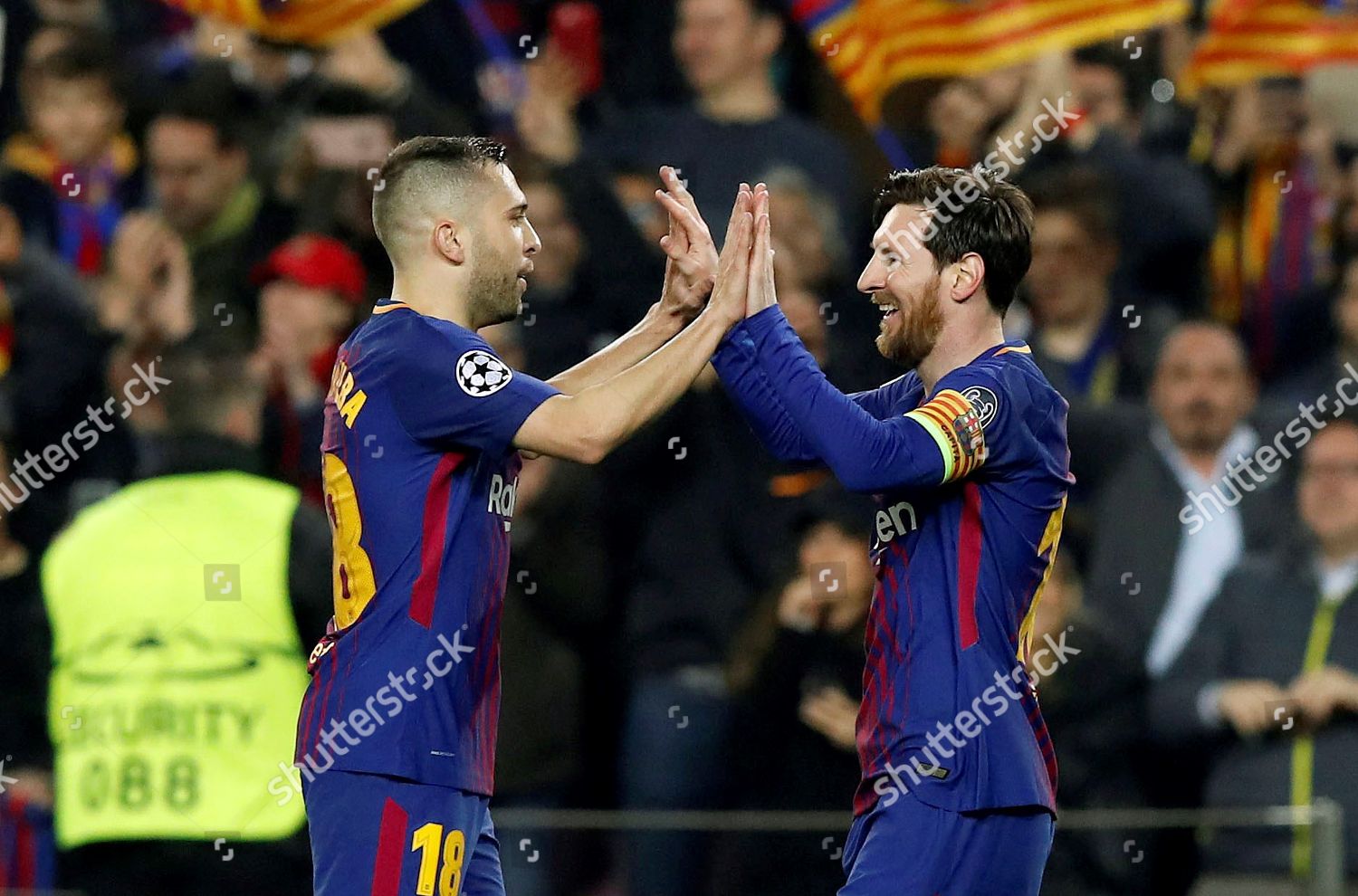 Fc Barcelonas Lionel Messi R Teammate Editorial Stock Photo - Stock