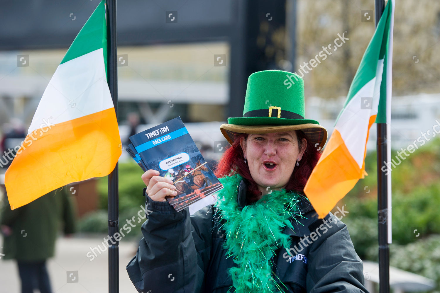 Irish Worker Hands Out Official Programmes Editorial Stock Photo 