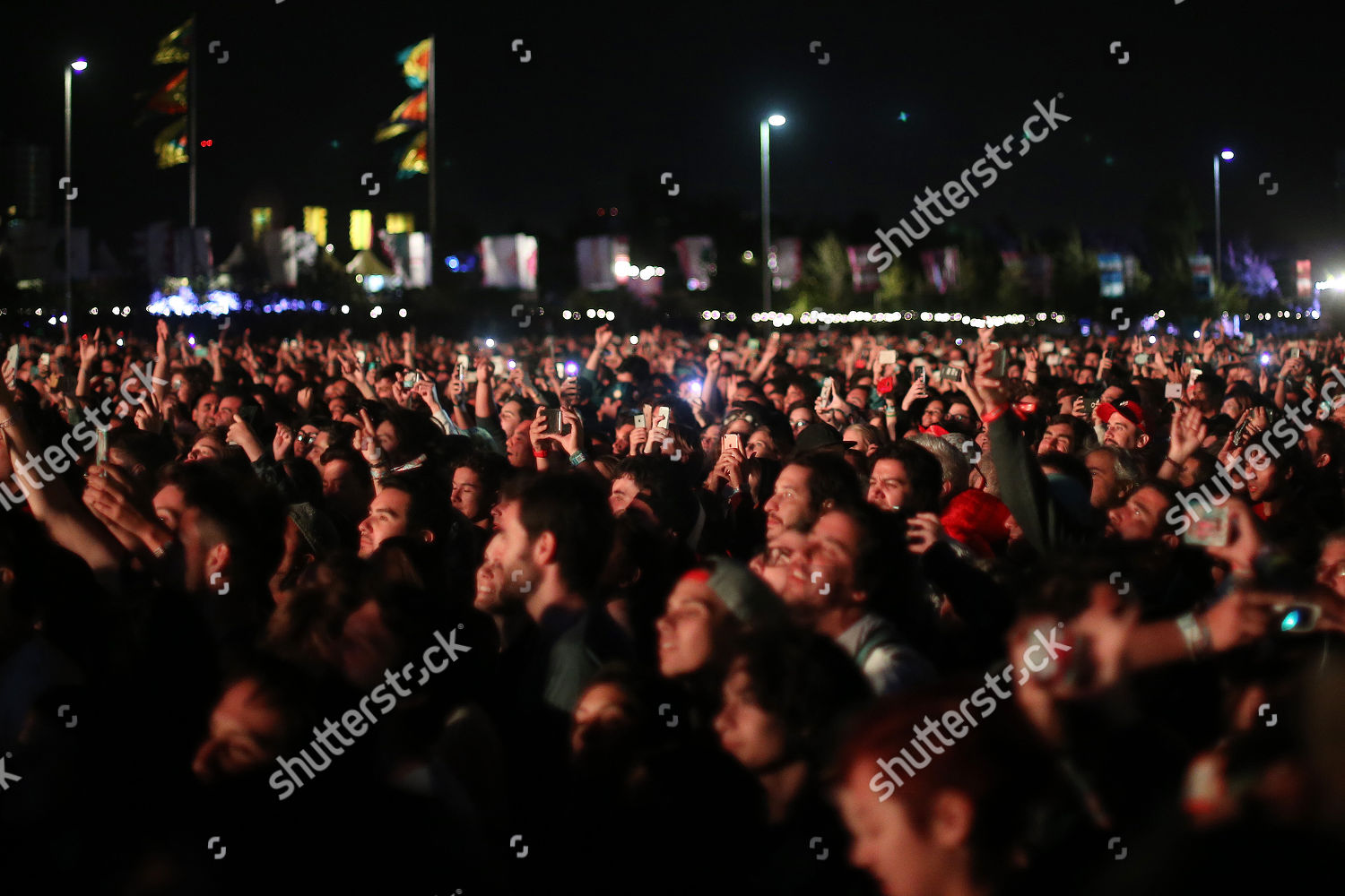 Attendees Look On During Lollapalooza Chile Editorial Stock Photo ...