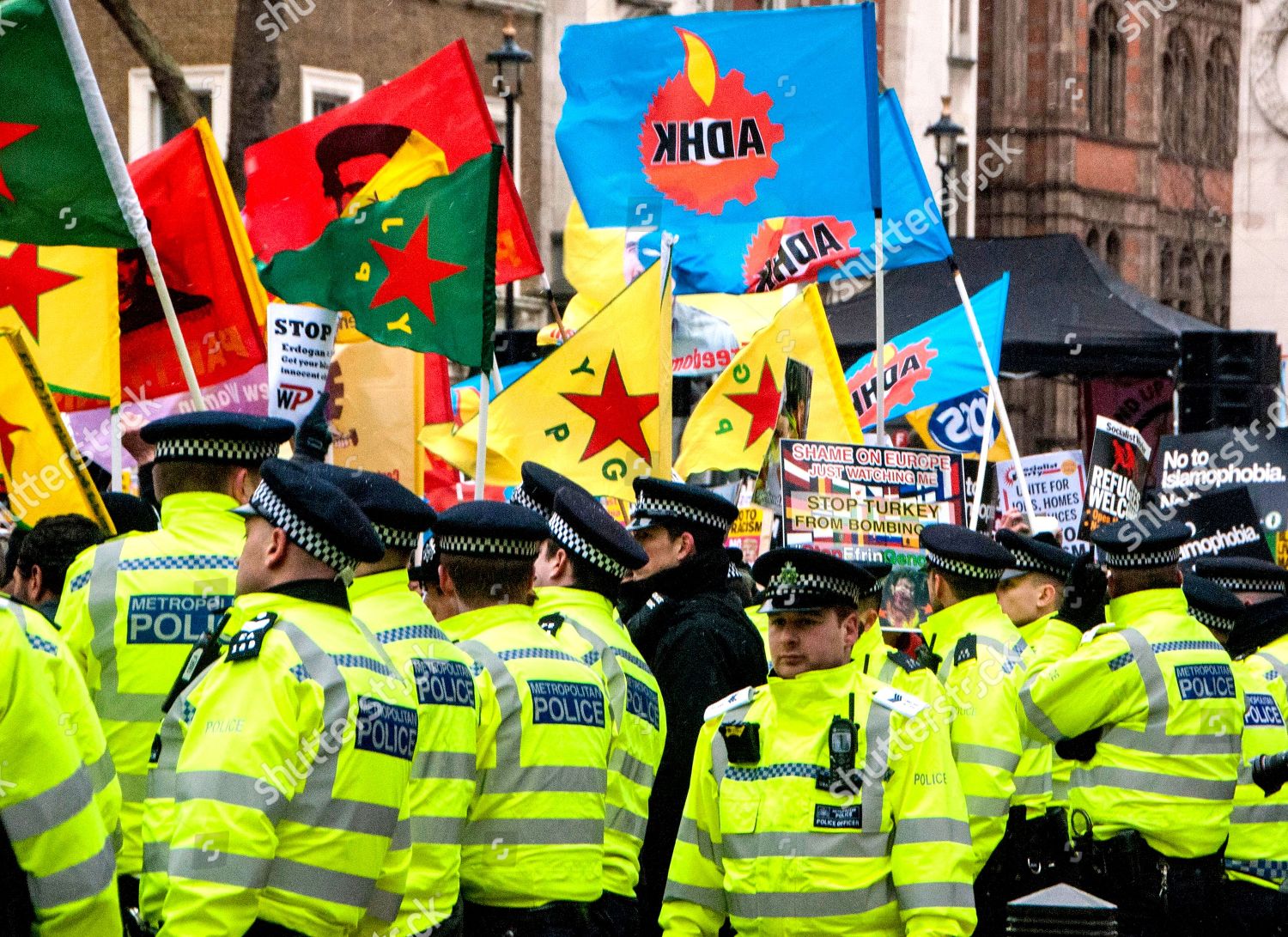 Police Form Defencive Line Outside Downing Editorial Stock Photo ...