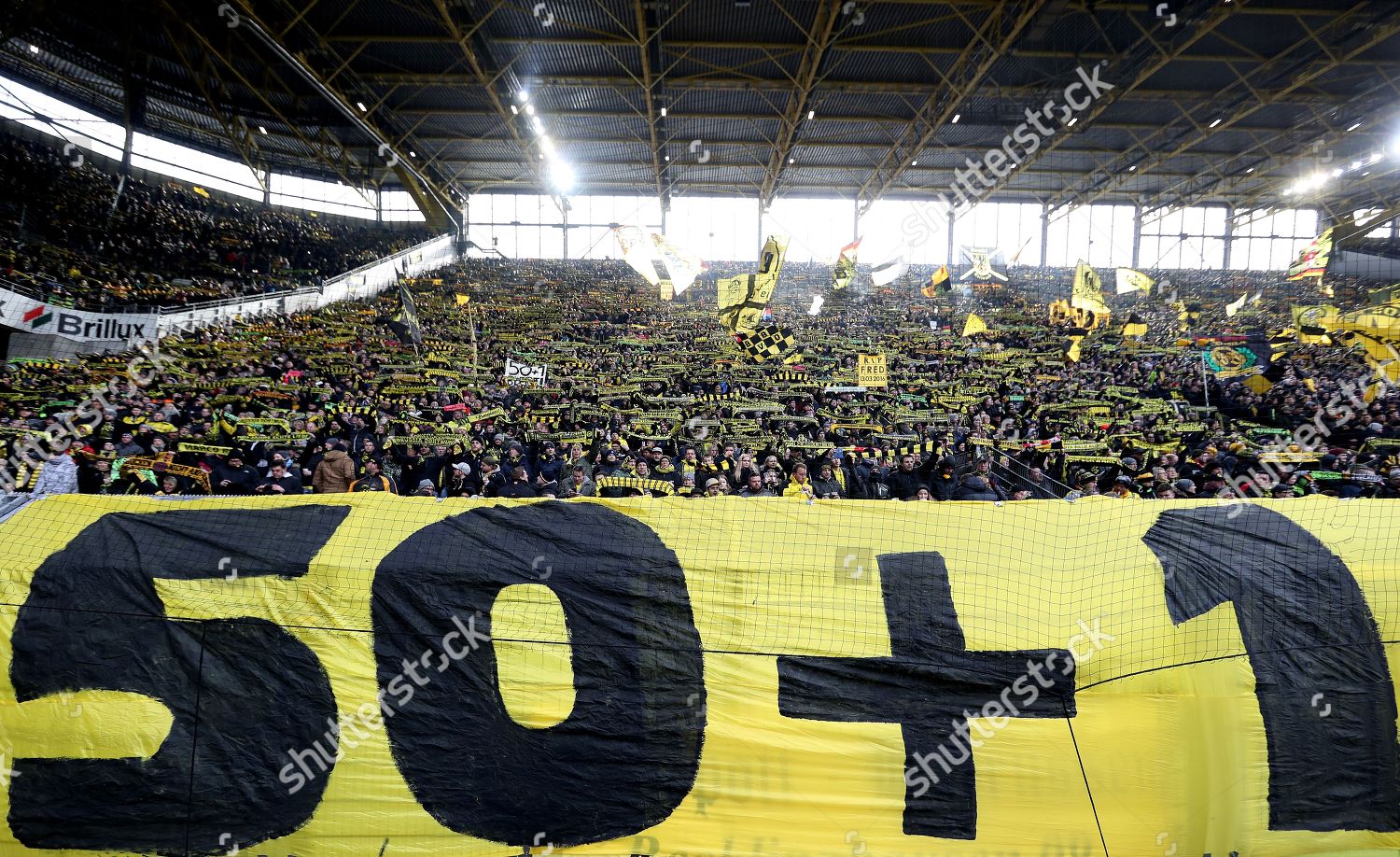 Fans Borussia Dortmund Demonstrate Continued Existence Editorial Stock