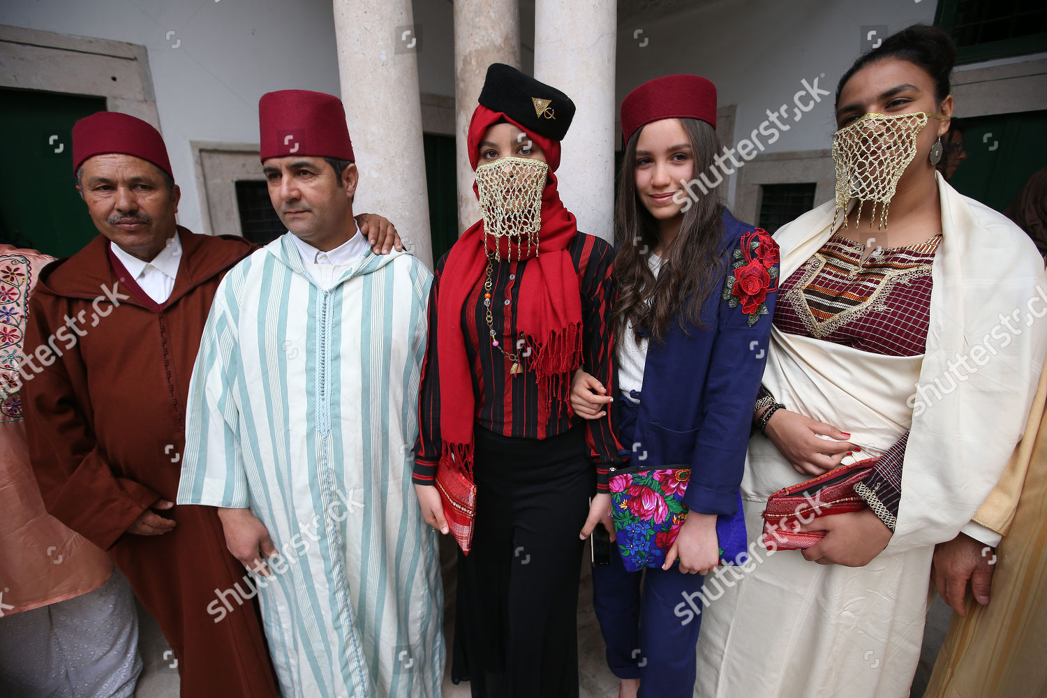 Tunisians Wearing Traditional Clothing Pose Photo During Editorial Stock Photo Stock Image Shutterstock