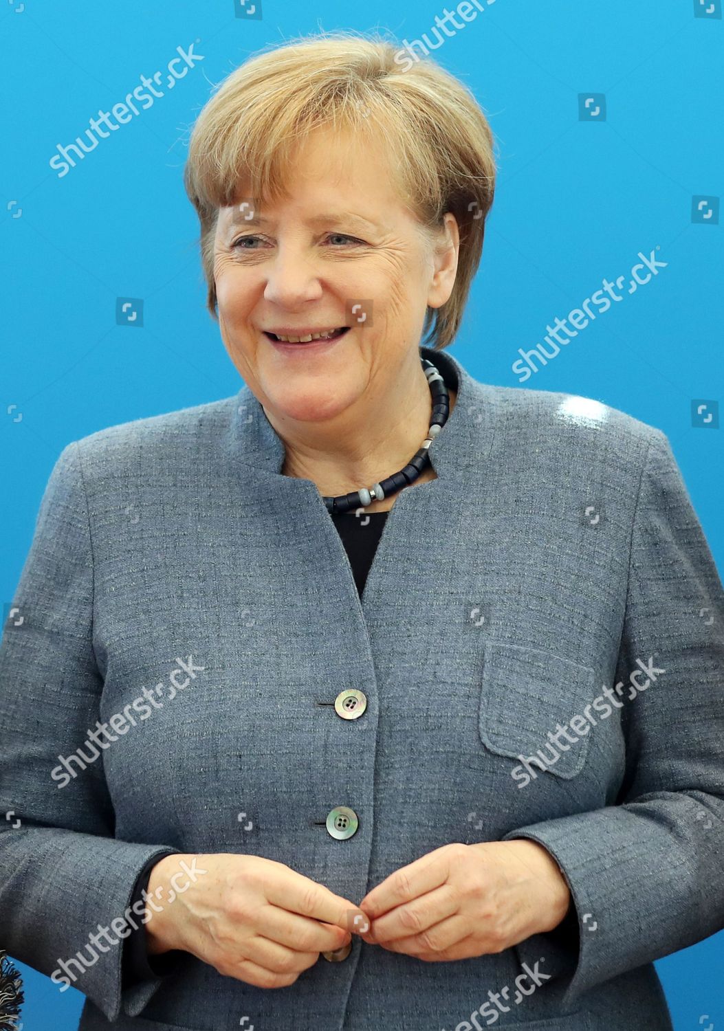 Chancellor Angela Merkel Smiles Beginning Board Editorial Stock Photo ...