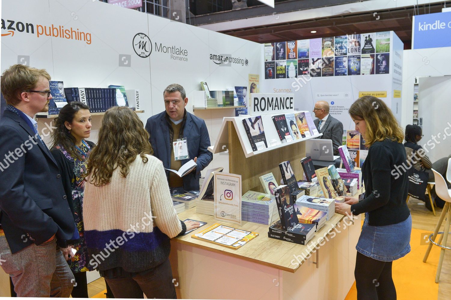 Illustration Amazon Stand During 2018 Book Fair Editorial Stock