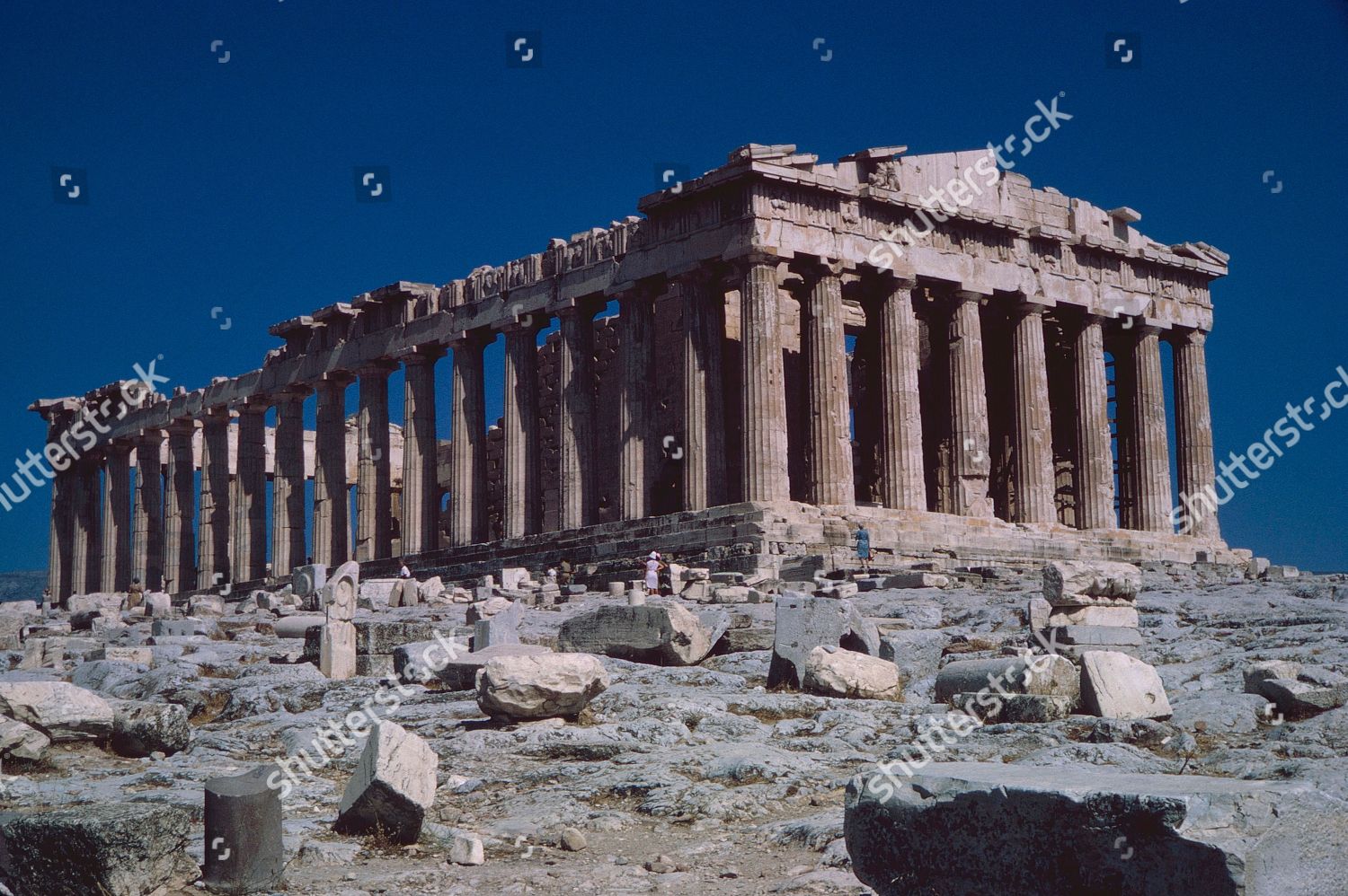 Ancient Parthenon Ruins Athens Greece 1962 Editorial Stock Photo ...