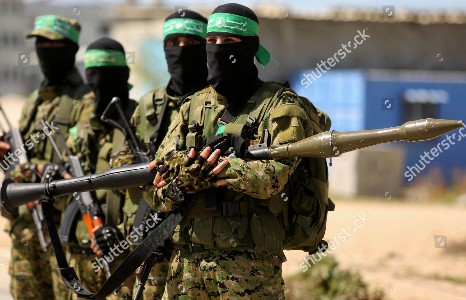 Members Hamas Armed Wing Alqassam Brigades Take Editorial Stock Photo Stock Image Shutterstock
