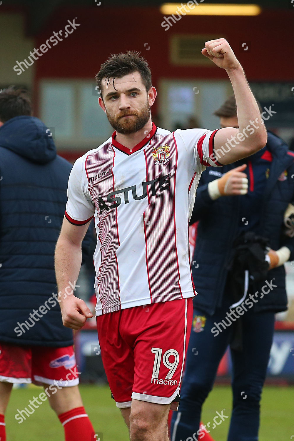 Danny Newton Stevenage Celebrates Victory During Editorial Stock Photo ...