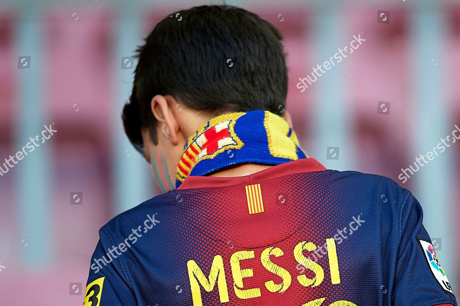 FC BARCELONA LIONEL MESSI'S YOUNG FAN Editorial Stock Photo - Stock