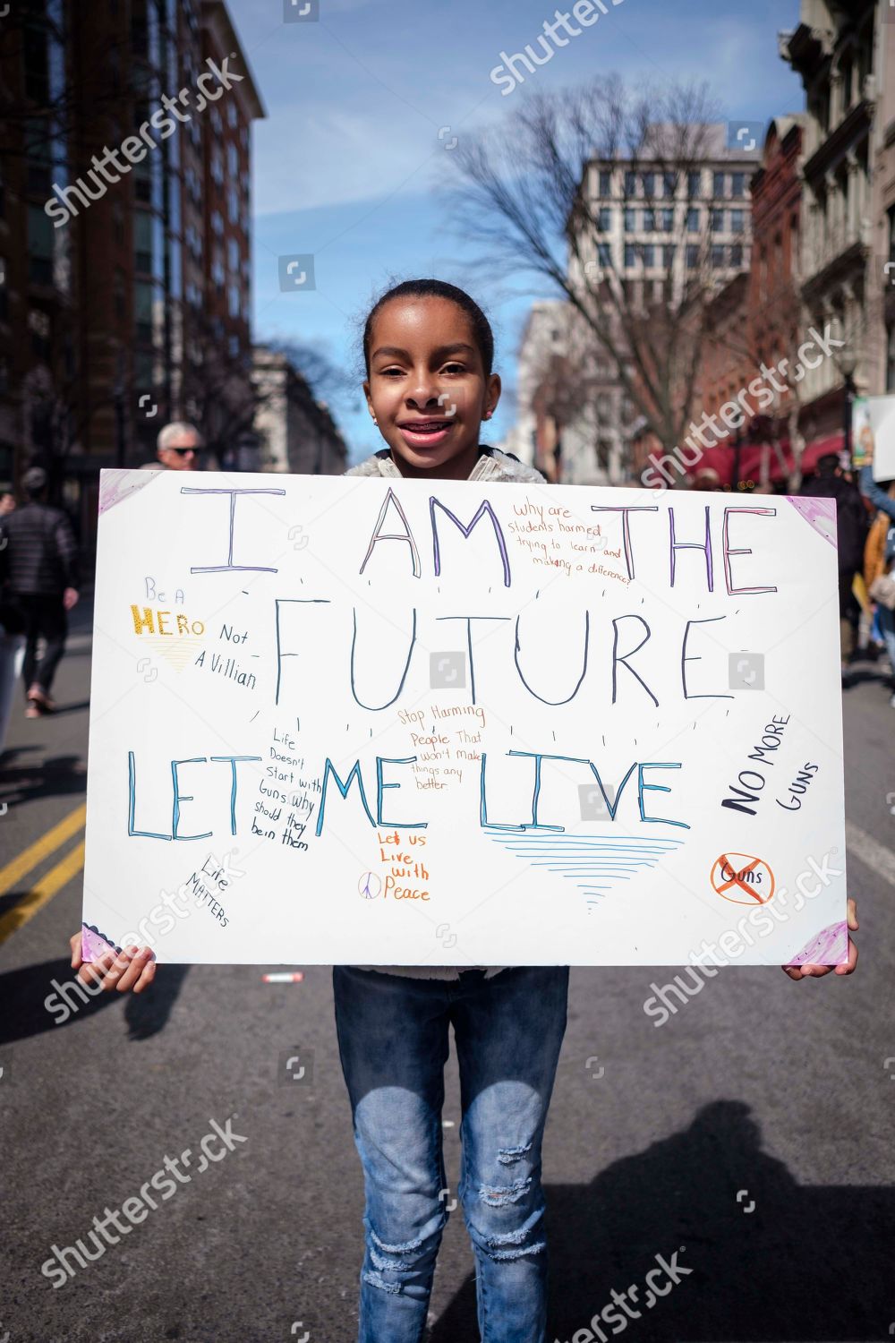 Protester Seen Holding Placard During March Editorial Stock Photo ...