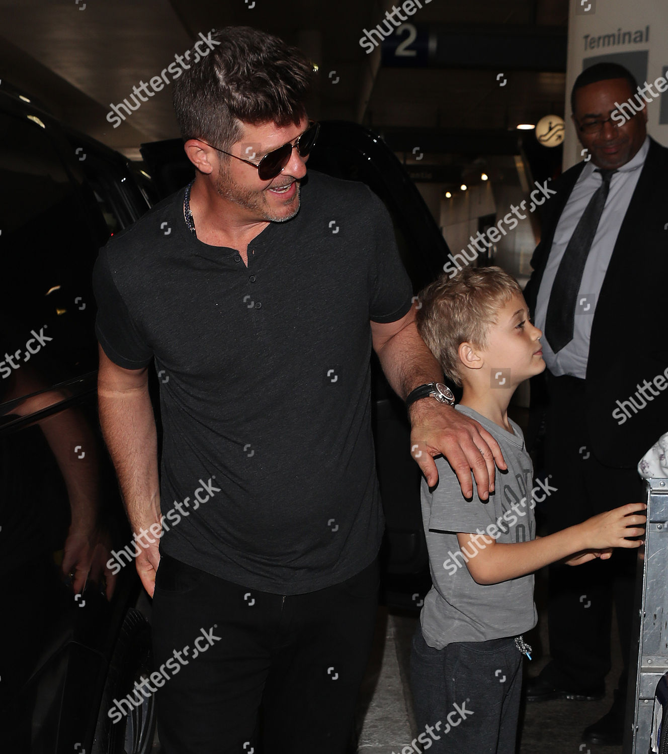 ROBIN THICKE JULIAN FUEGO Editorial Stock Photo Stock Image