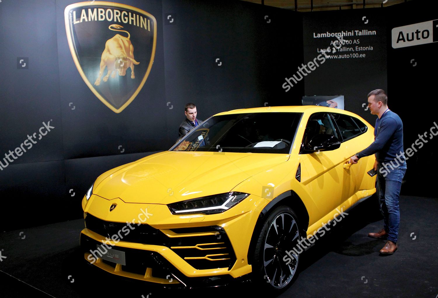 Visitors Inspect Lamborghini Urus Suv During International