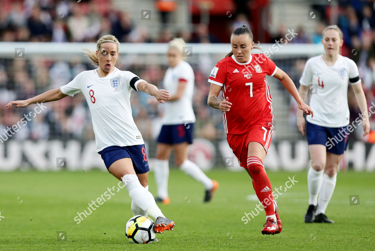 Jordan Nobbs England Natasha Harding Wales Editorial Stock Photo ...