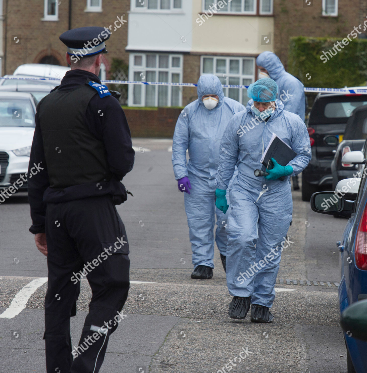 Police Forensics Scene Hither Green Editorial Stock Photo - Stock Image 