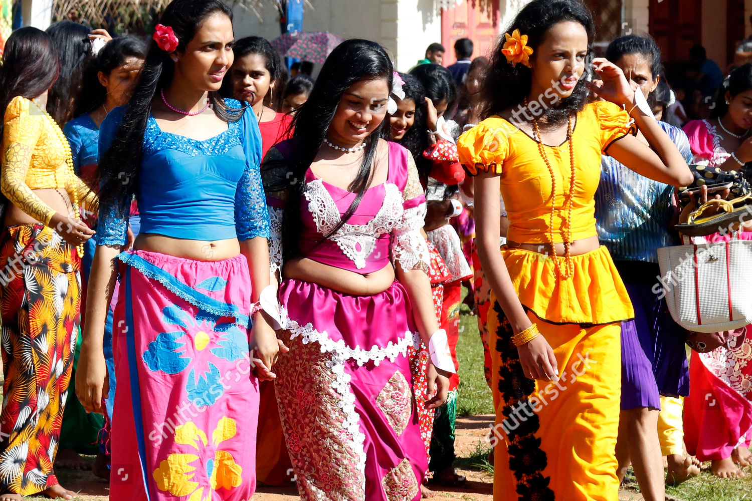 Sri Lankan Women Take Part Avurudu foto stock editoriale Immagine
