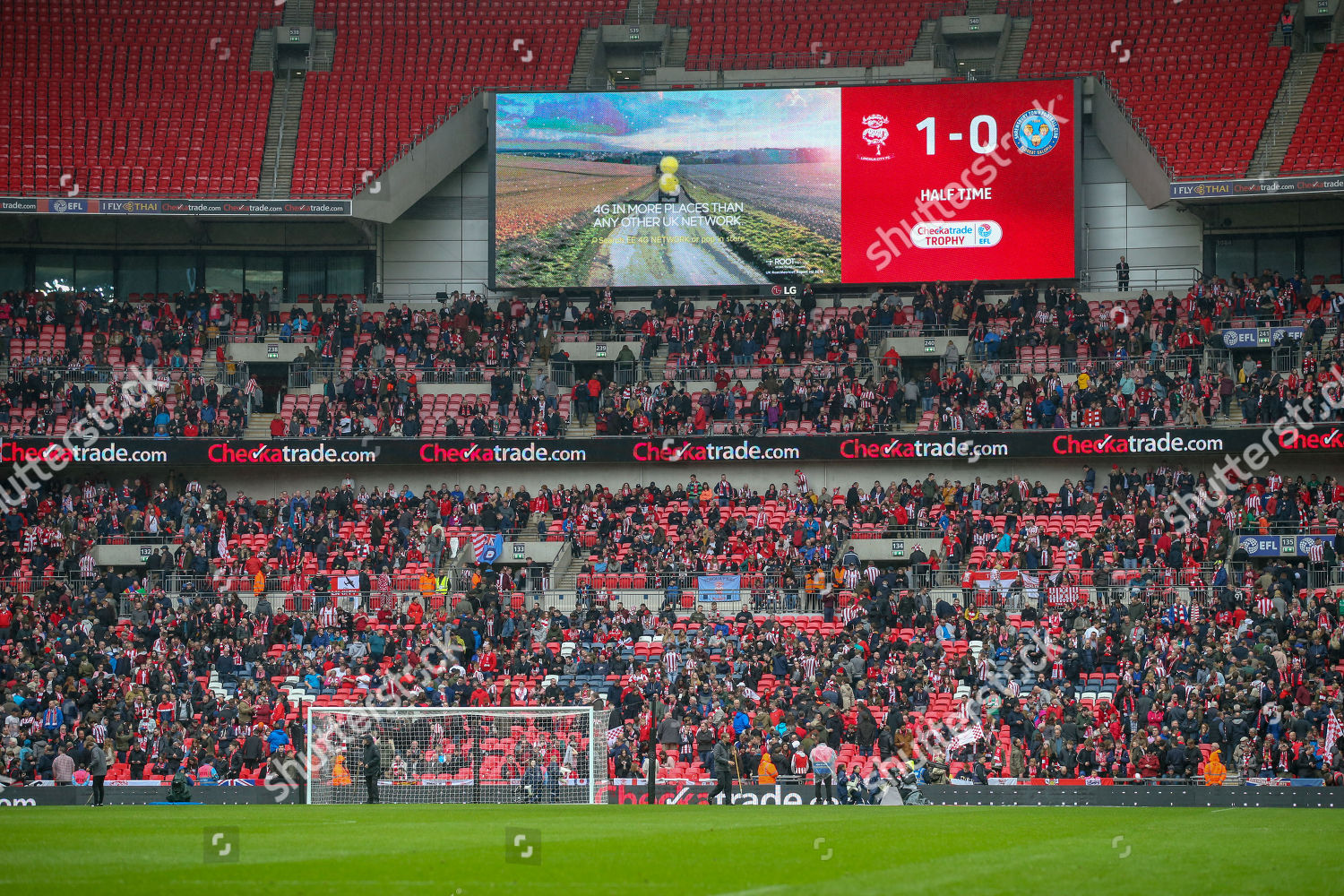 Half Time Big Screen Efl Adverts Editorial Stock Photo Stock Image