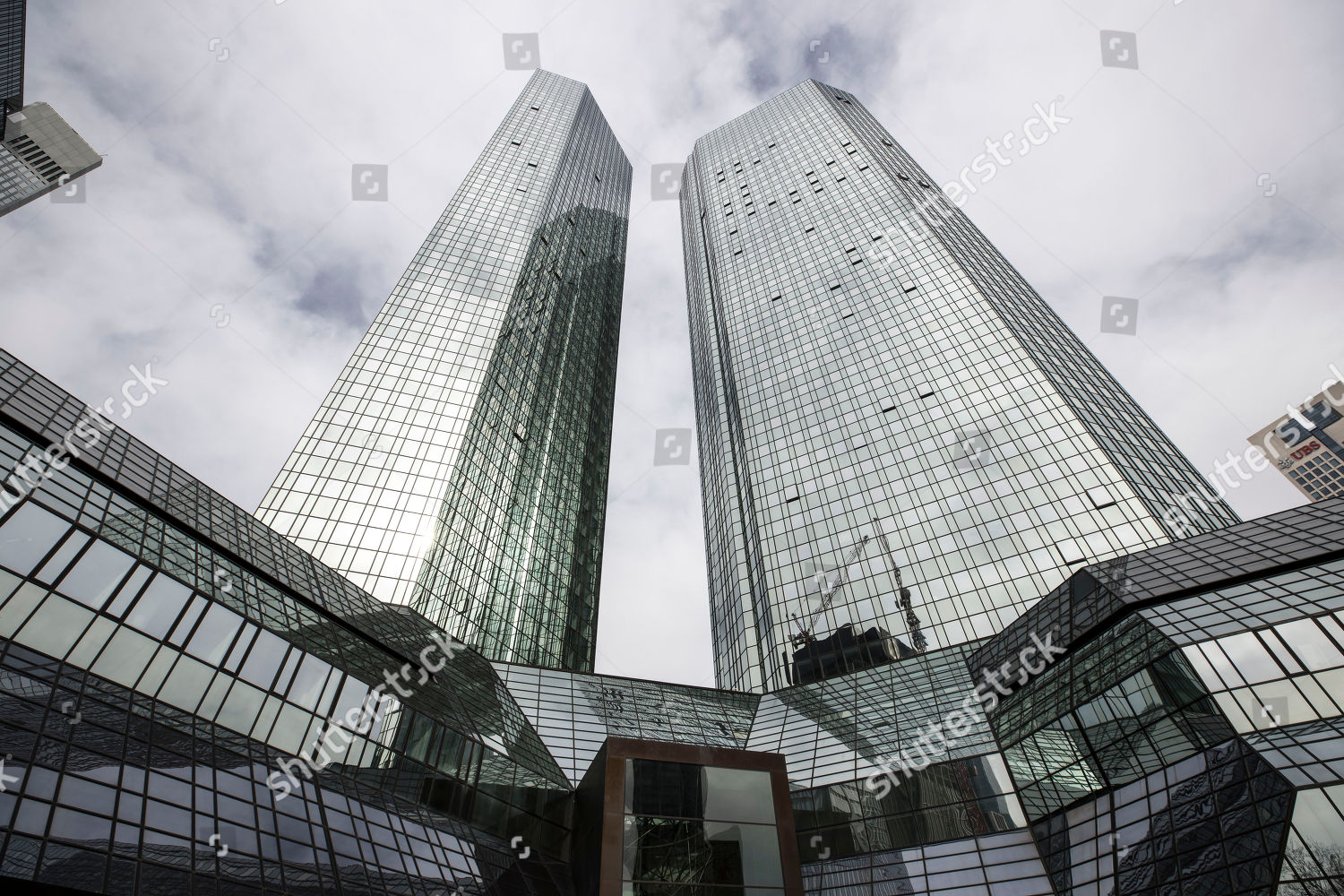 Exterior View Twin Tower Headquarters Deutsche Bank Editorial