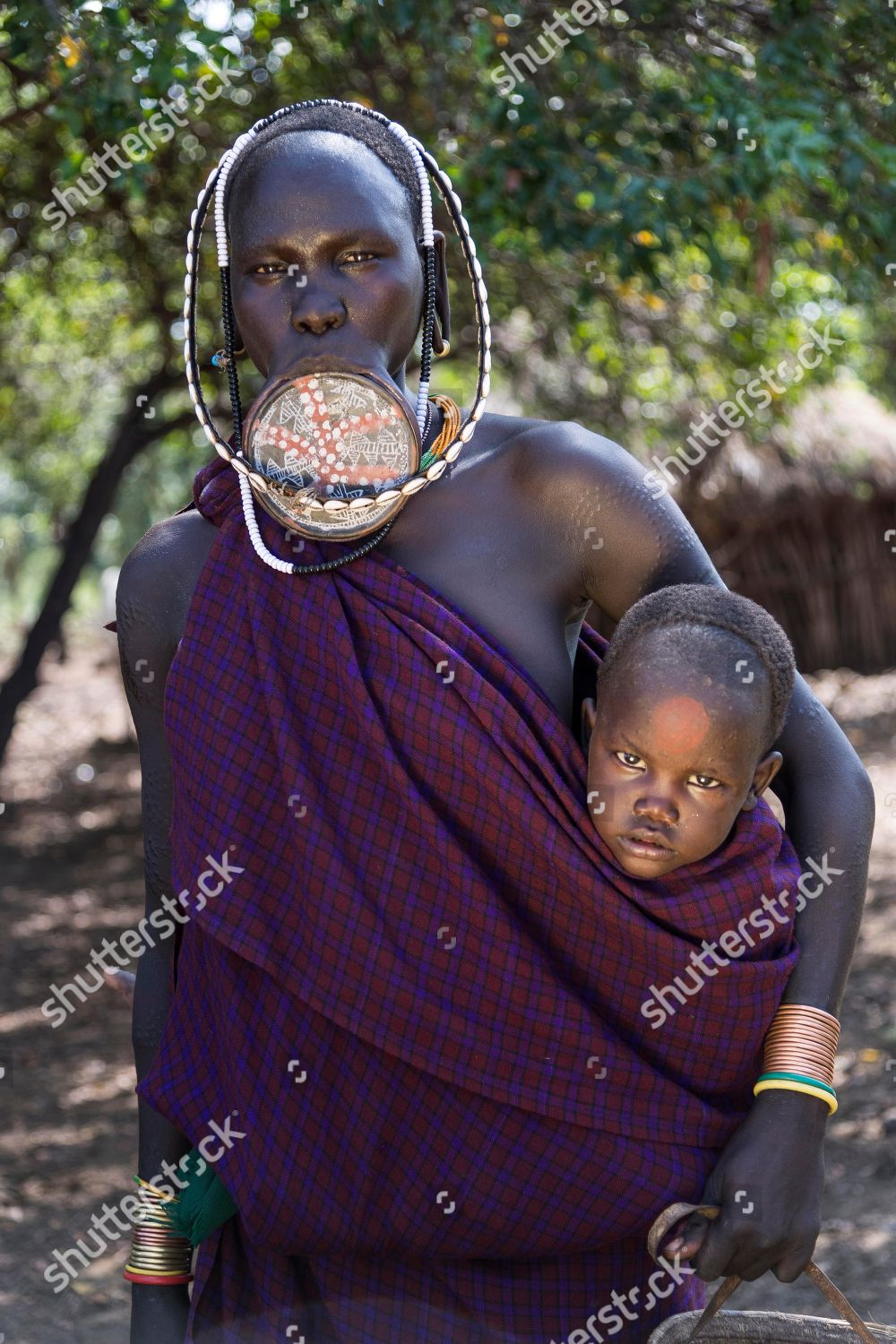 Woman Lip Plate Baby Mursi Tribe Editorial Stock Photo - Stock Image ...