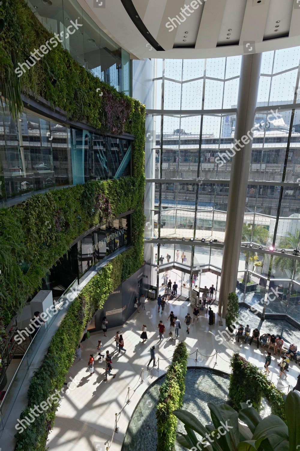 Atrium Green Facade Siam Paragon Luxury Editorial Stock Photo Stock